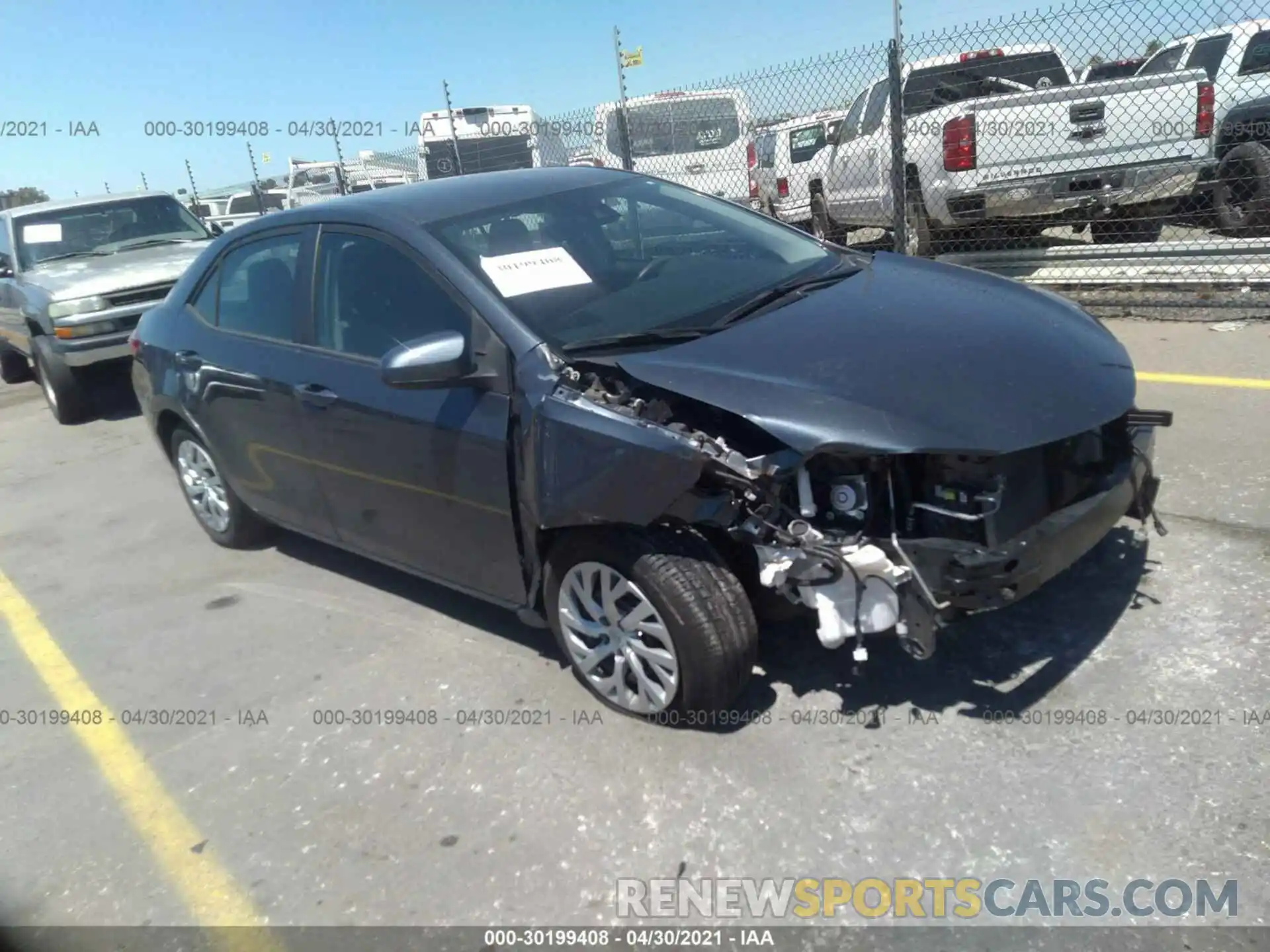 1 Photograph of a damaged car 2T1BURHE5KC145982 TOYOTA COROLLA 2019