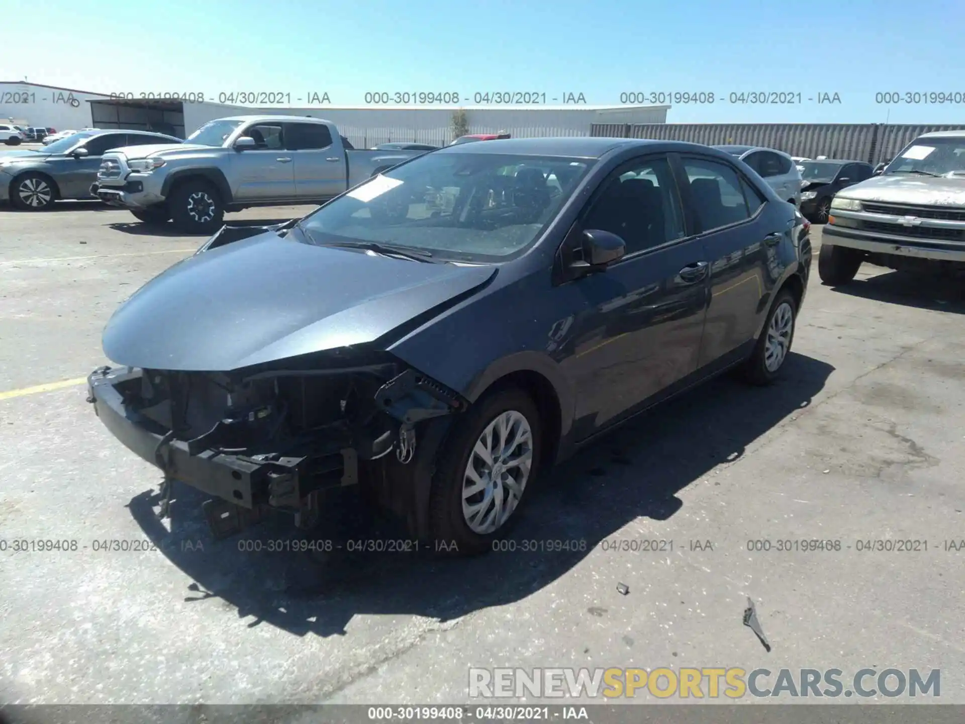 2 Photograph of a damaged car 2T1BURHE5KC145982 TOYOTA COROLLA 2019