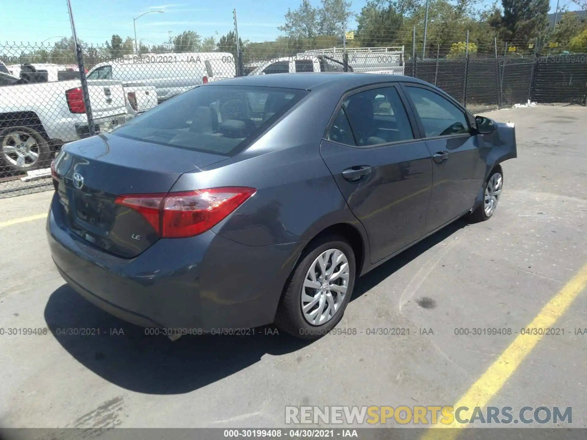 4 Photograph of a damaged car 2T1BURHE5KC145982 TOYOTA COROLLA 2019