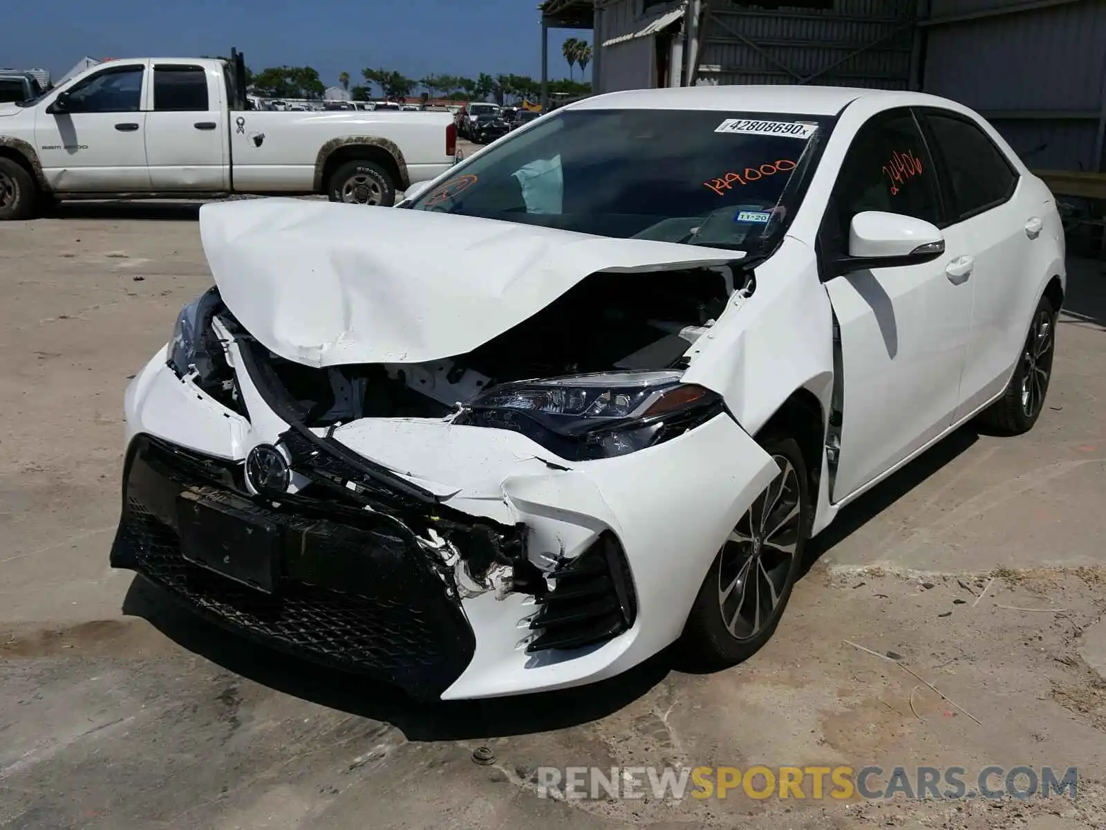 2 Photograph of a damaged car 2T1BURHE5KC149000 TOYOTA COROLLA 2019