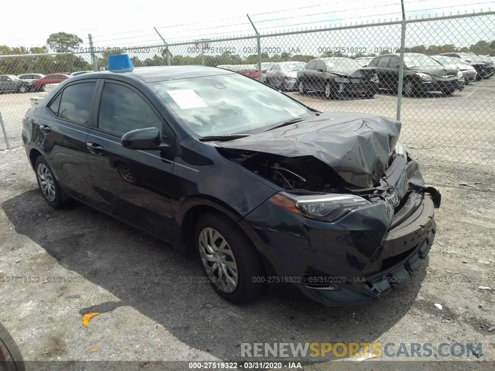 1 Photograph of a damaged car 2T1BURHE5KC150874 TOYOTA COROLLA 2019