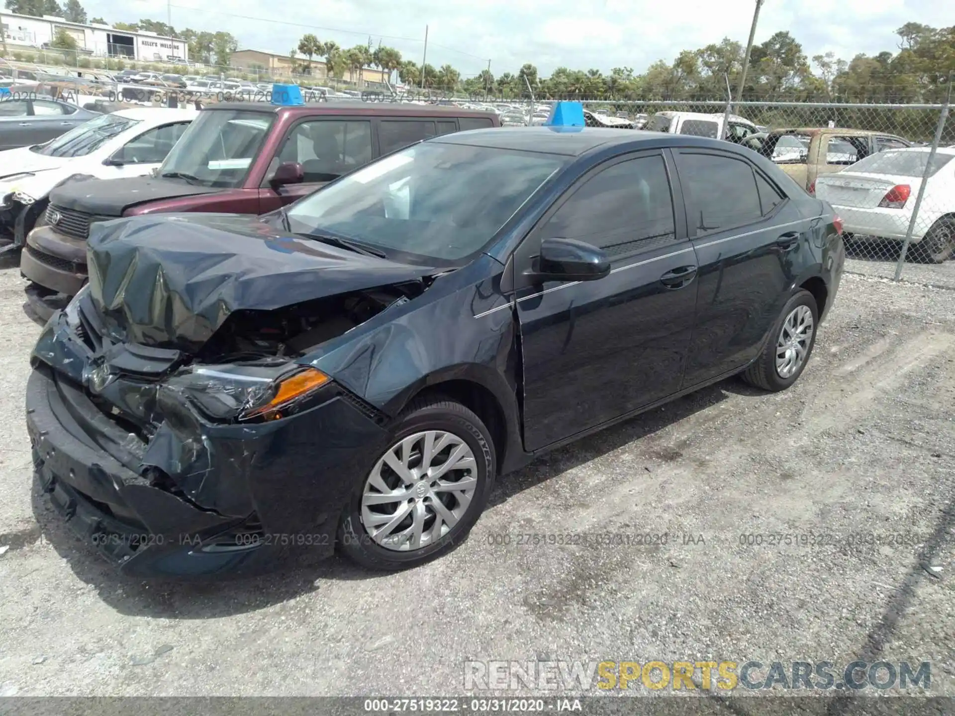 2 Photograph of a damaged car 2T1BURHE5KC150874 TOYOTA COROLLA 2019