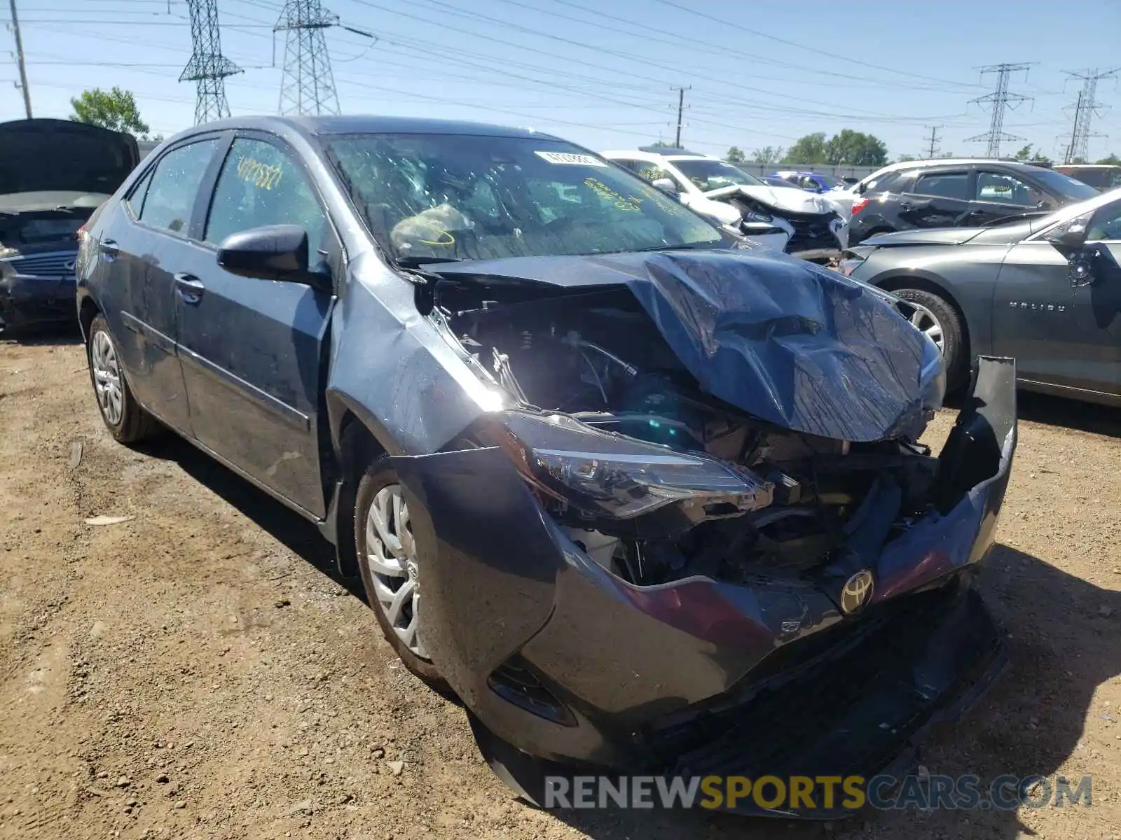 1 Photograph of a damaged car 2T1BURHE5KC154634 TOYOTA COROLLA 2019