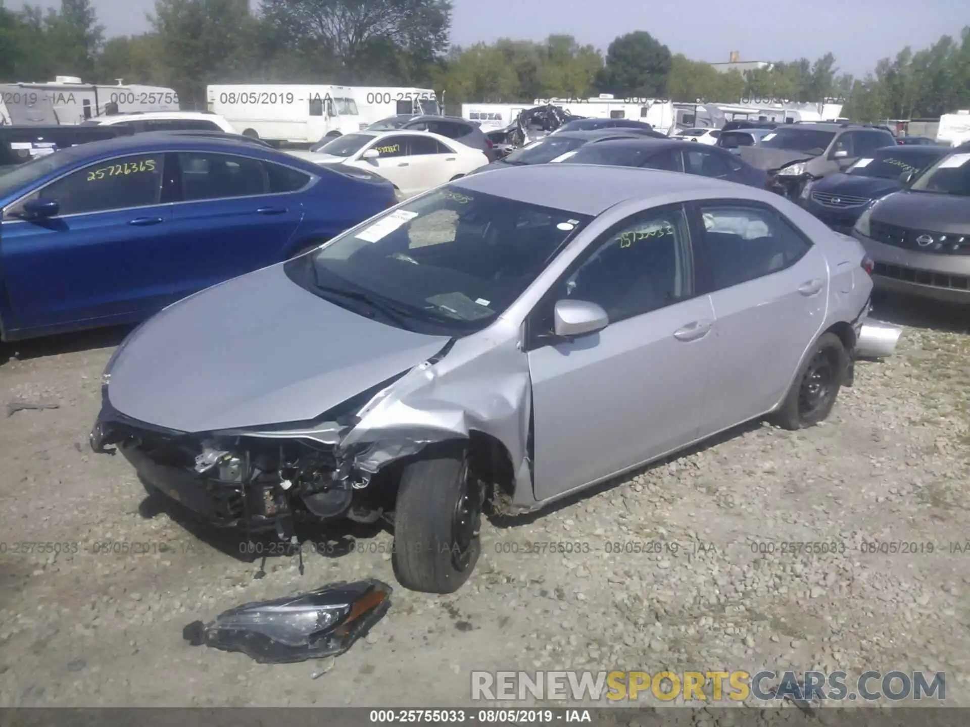 2 Photograph of a damaged car 2T1BURHE5KC154925 TOYOTA COROLLA 2019