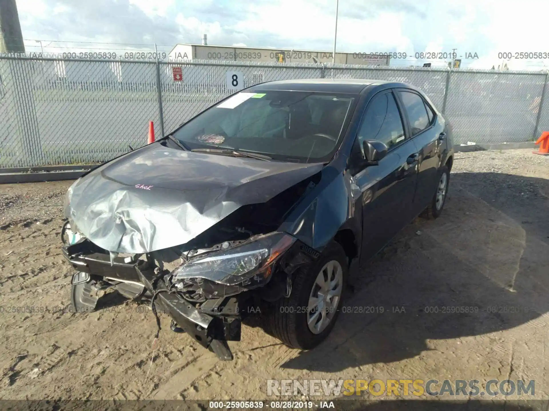 2 Photograph of a damaged car 2T1BURHE5KC155248 TOYOTA COROLLA 2019