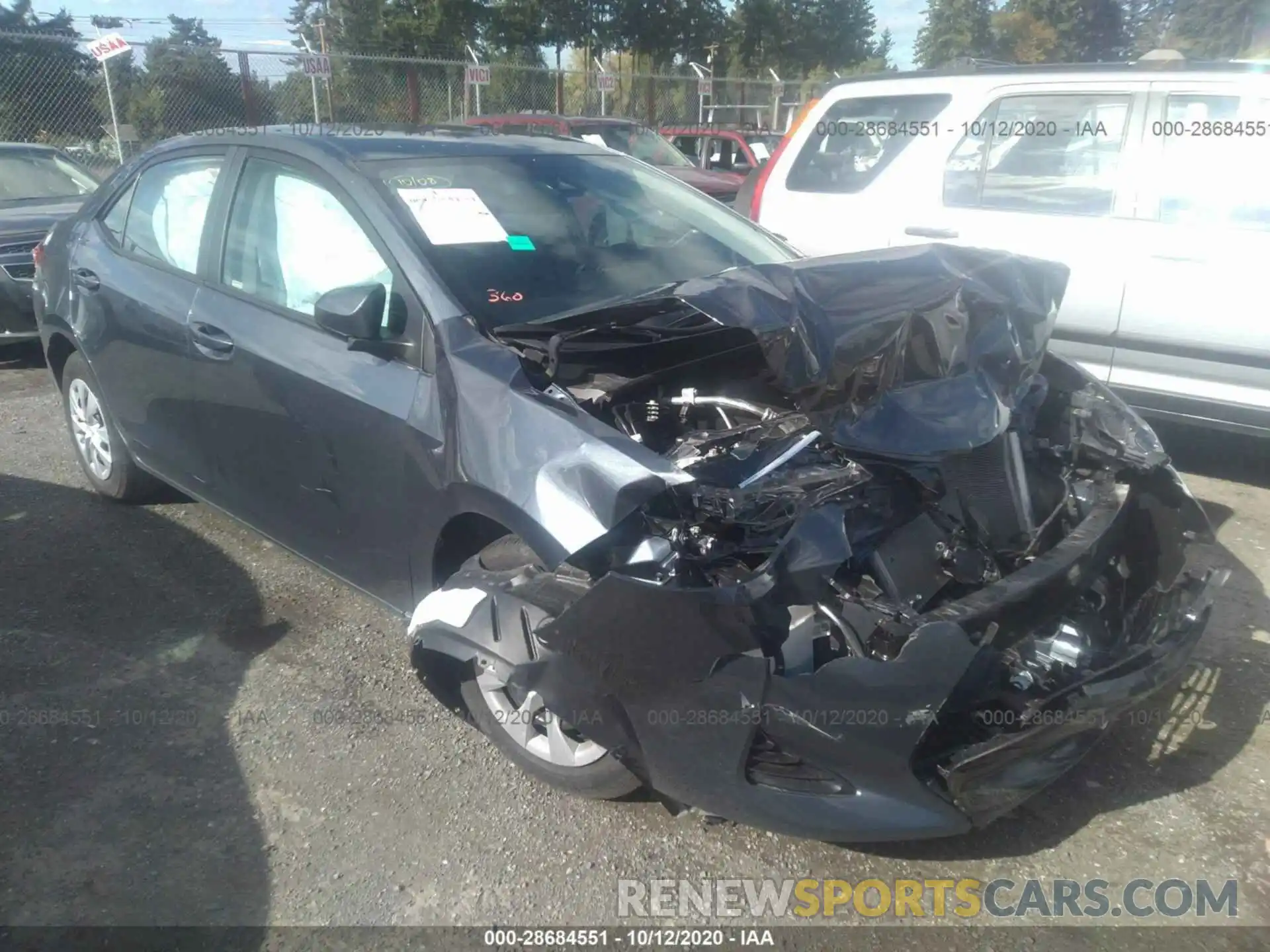 1 Photograph of a damaged car 2T1BURHE5KC160109 TOYOTA COROLLA 2019