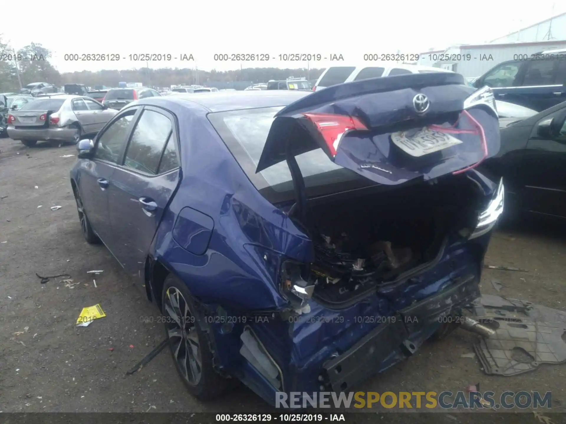 3 Photograph of a damaged car 2T1BURHE5KC165651 TOYOTA COROLLA 2019