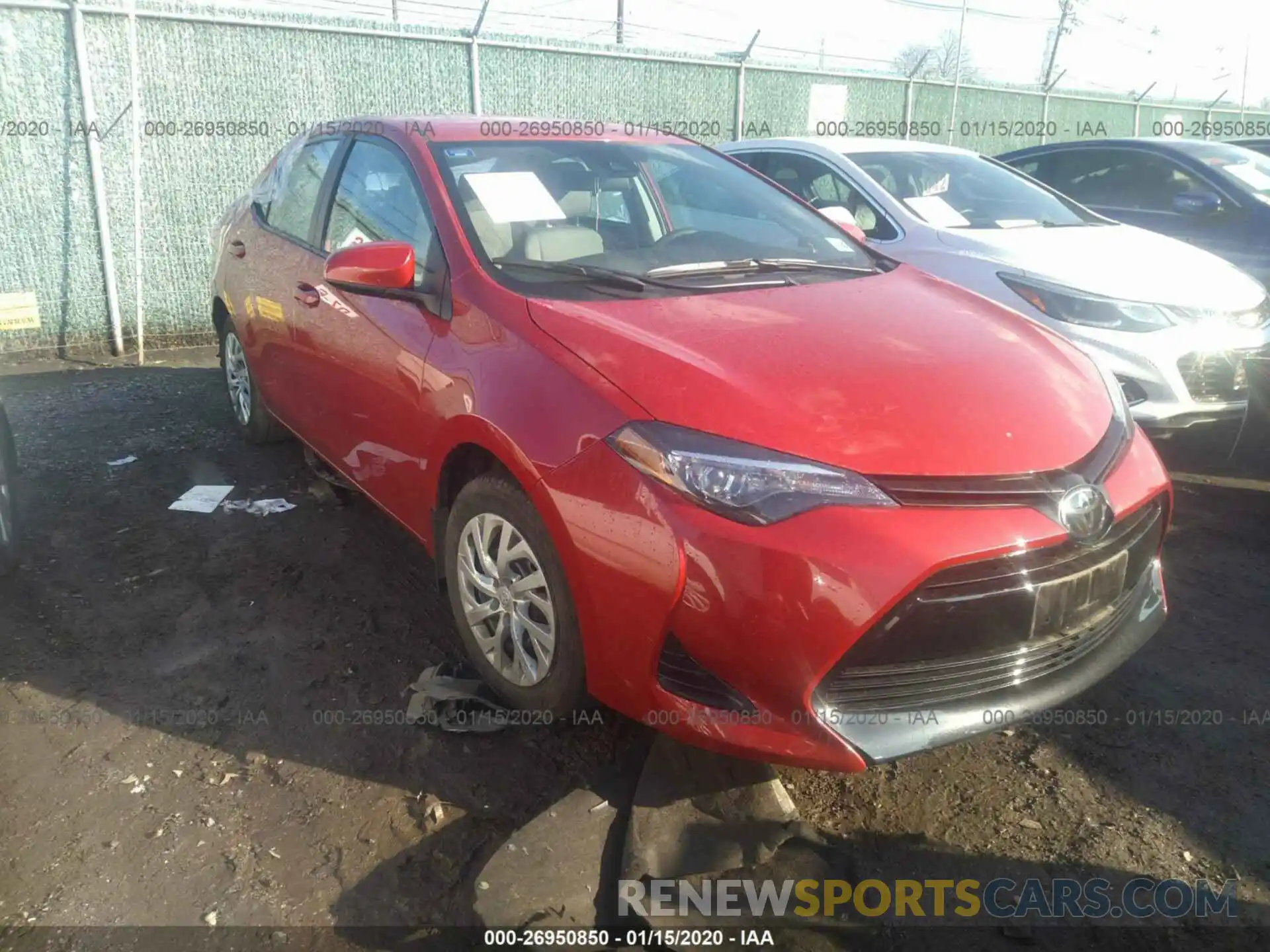 1 Photograph of a damaged car 2T1BURHE5KC165780 TOYOTA COROLLA 2019