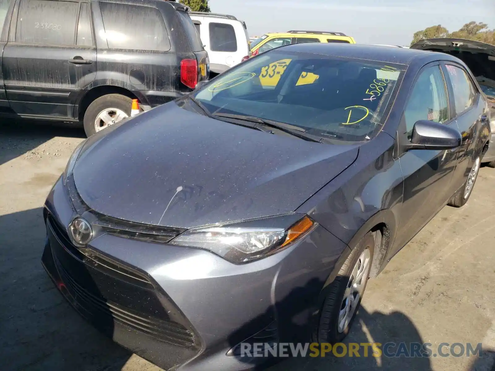 2 Photograph of a damaged car 2T1BURHE5KC166377 TOYOTA COROLLA 2019