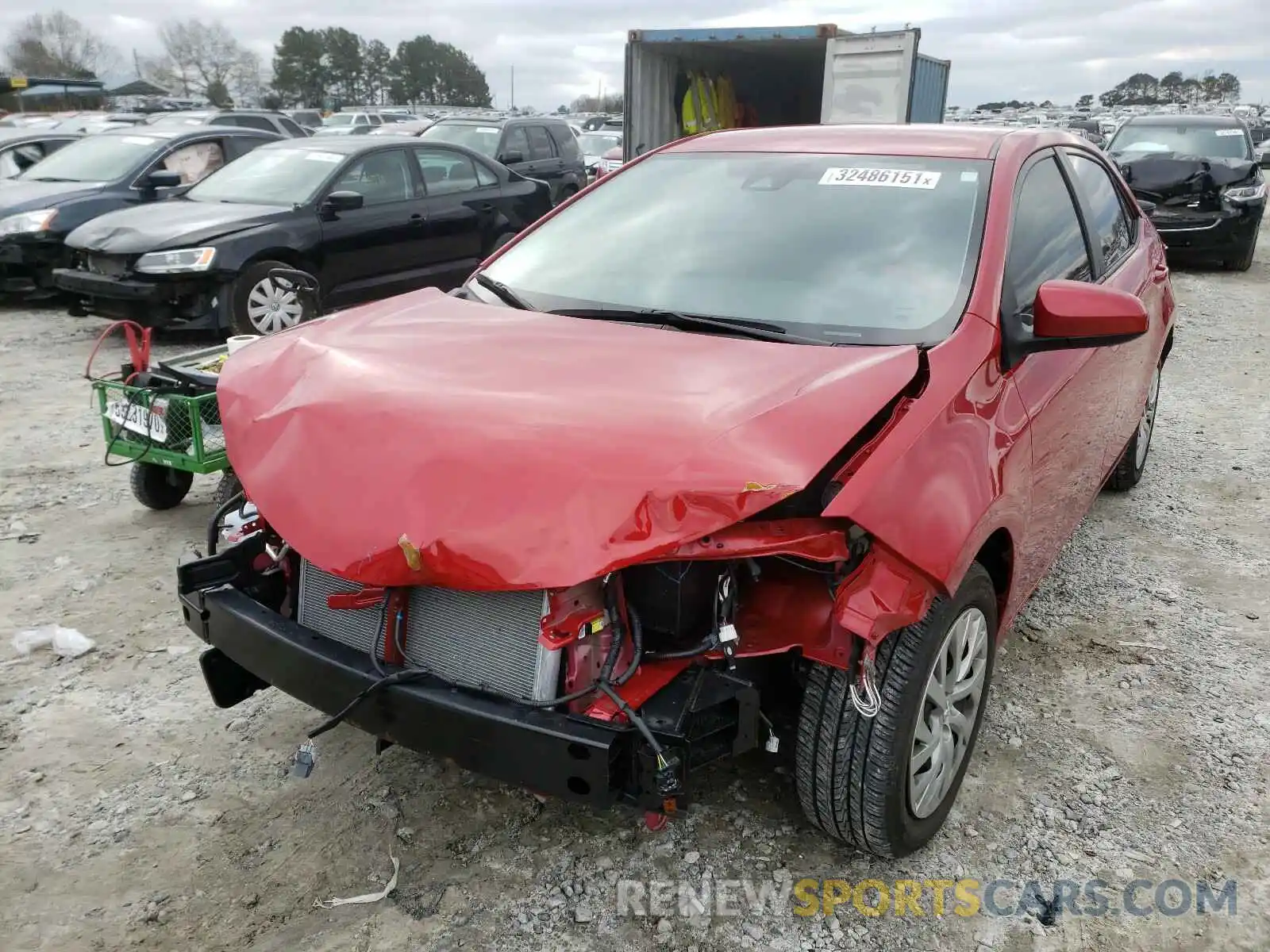 2 Photograph of a damaged car 2T1BURHE5KC166802 TOYOTA COROLLA 2019