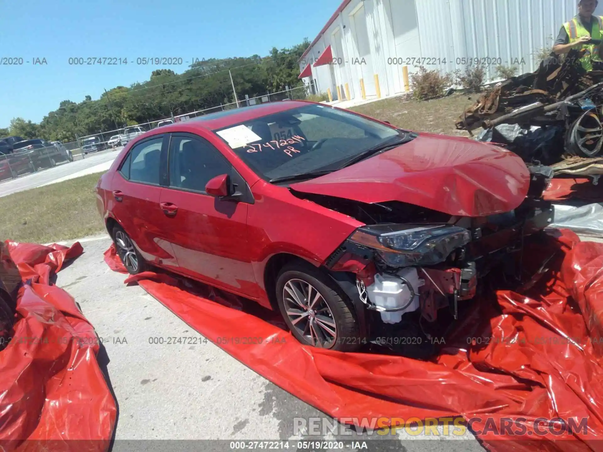 1 Photograph of a damaged car 2T1BURHE5KC167366 TOYOTA COROLLA 2019