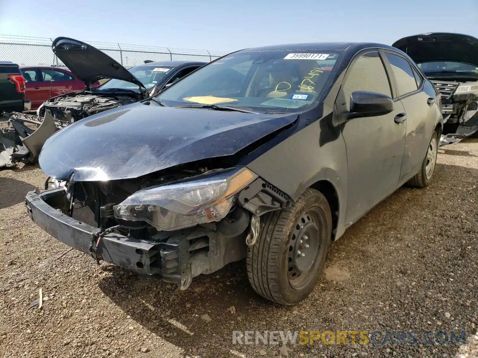 2 Photograph of a damaged car 2T1BURHE5KC167481 TOYOTA COROLLA 2019