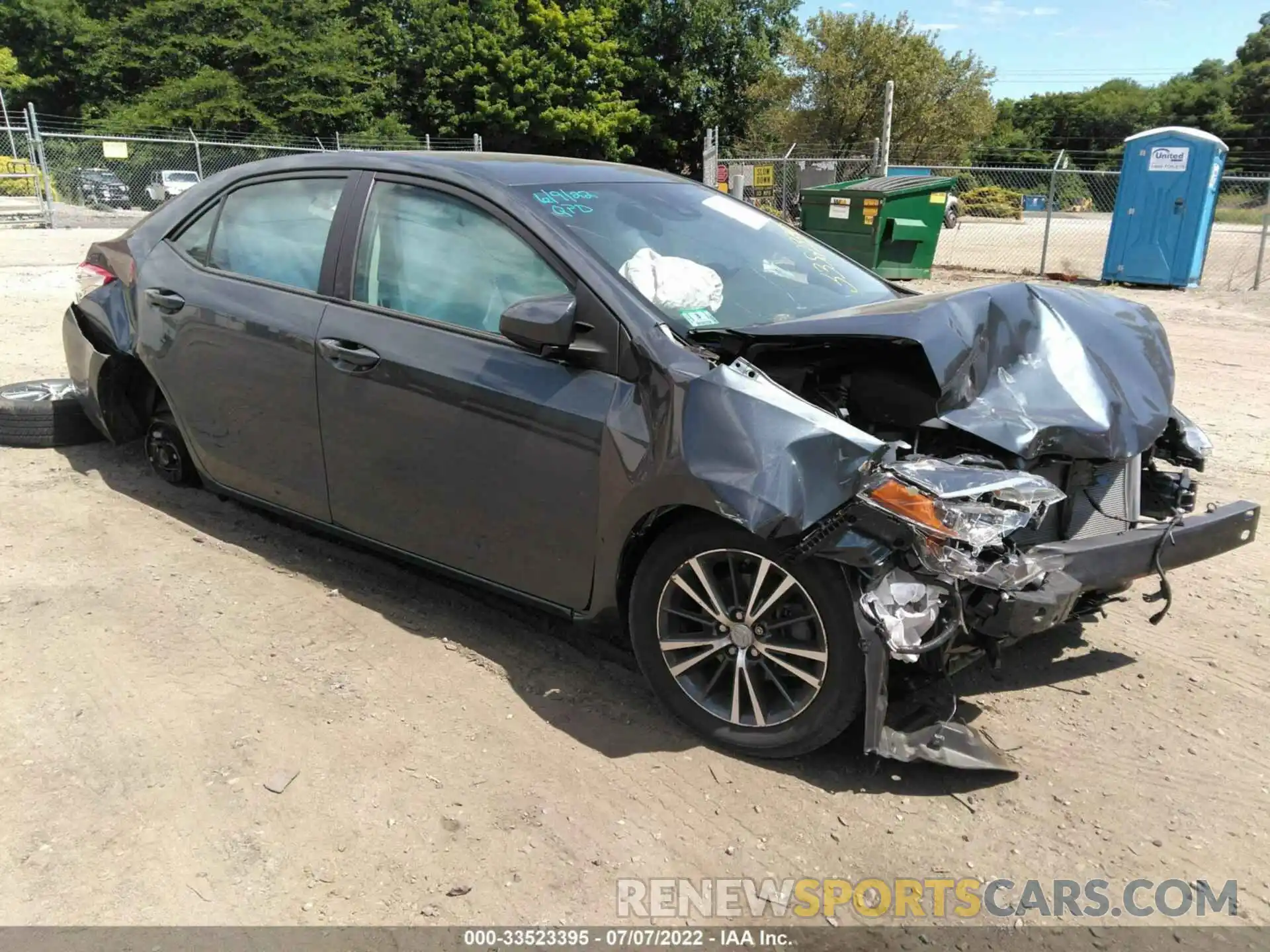 1 Photograph of a damaged car 2T1BURHE5KC168873 TOYOTA COROLLA 2019