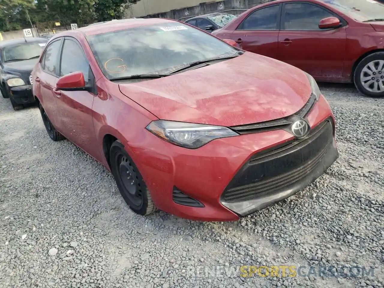 1 Photograph of a damaged car 2T1BURHE5KC168890 TOYOTA COROLLA 2019