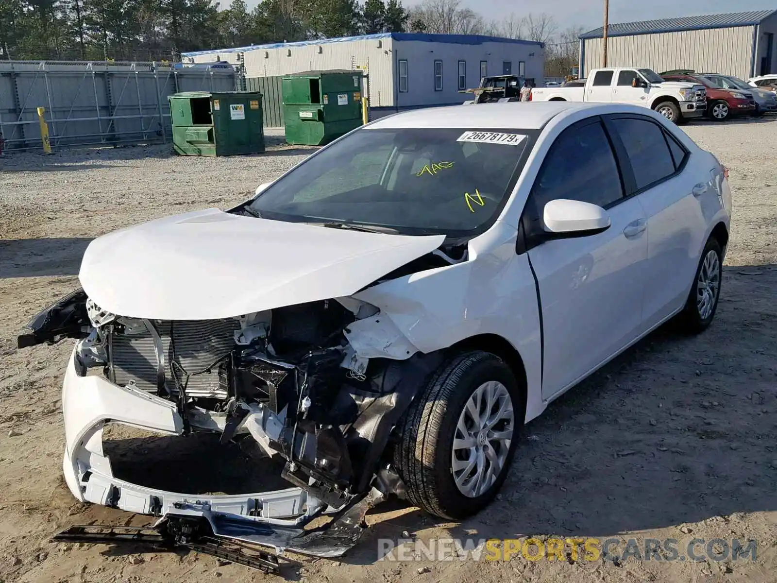 2 Photograph of a damaged car 2T1BURHE5KC171305 TOYOTA COROLLA 2019