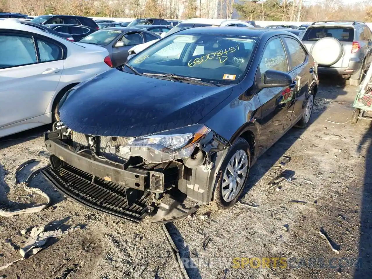 2 Photograph of a damaged car 2T1BURHE5KC174754 TOYOTA COROLLA 2019