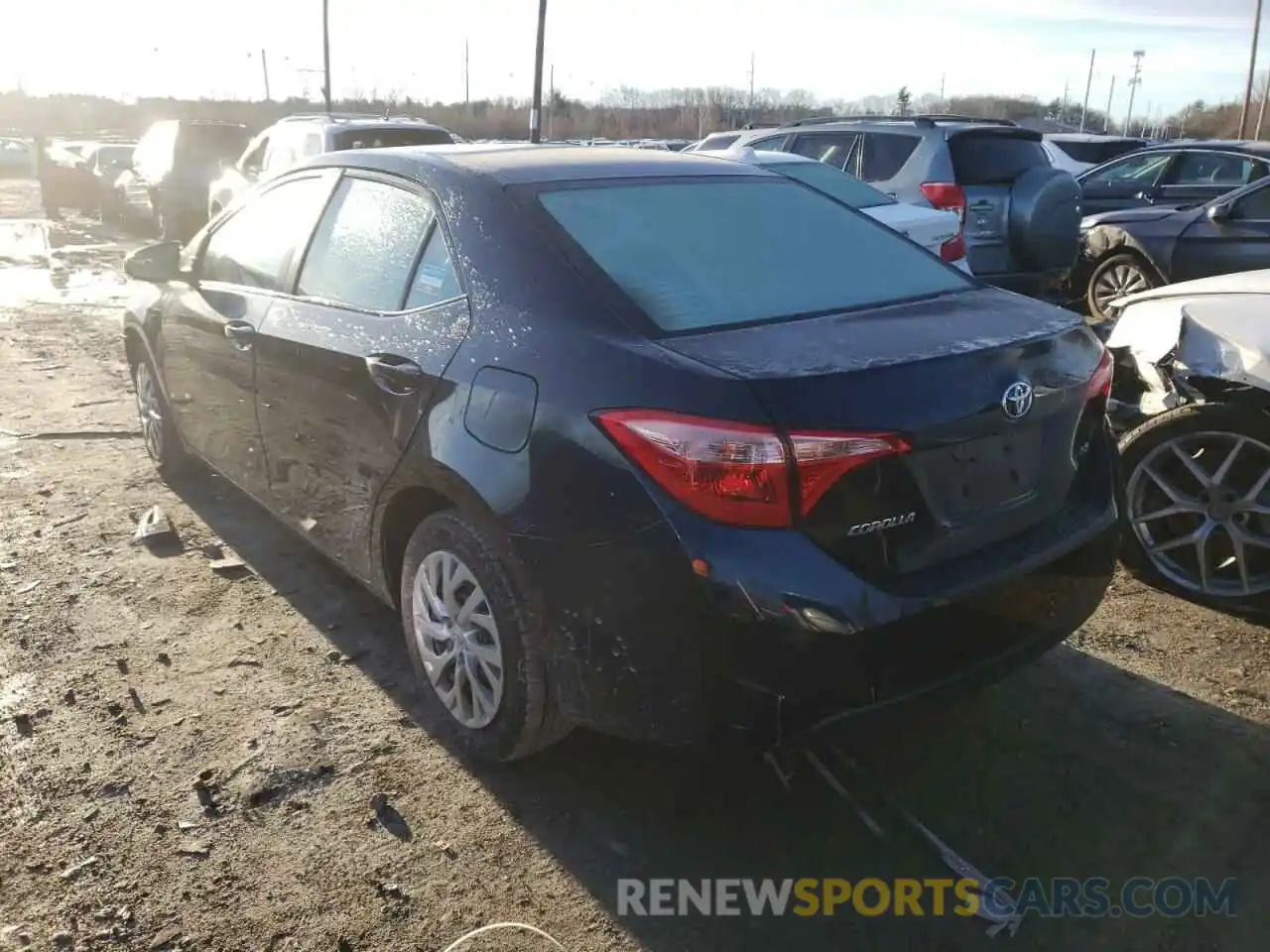 3 Photograph of a damaged car 2T1BURHE5KC174754 TOYOTA COROLLA 2019