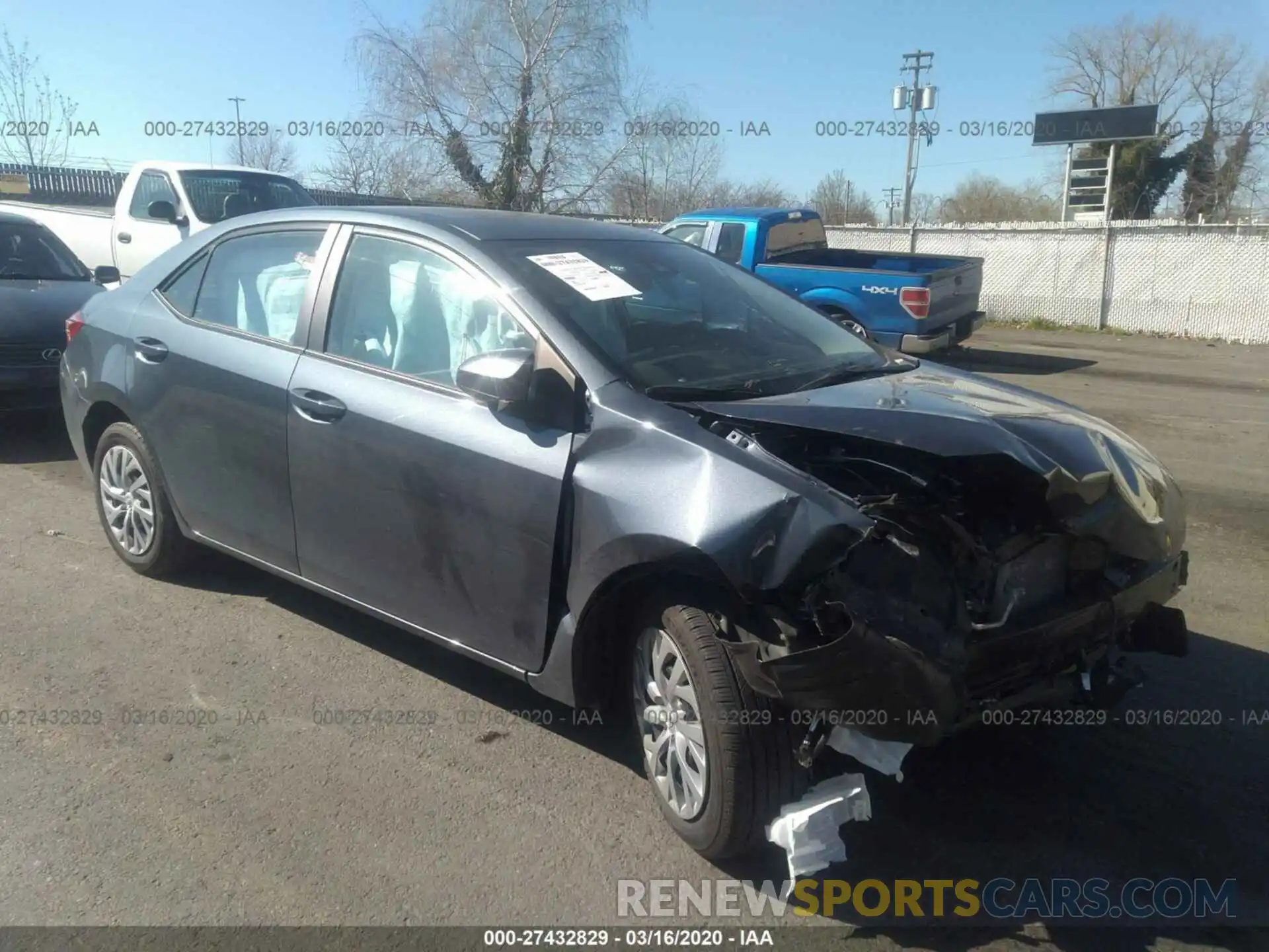 1 Photograph of a damaged car 2T1BURHE5KC180196 TOYOTA COROLLA 2019