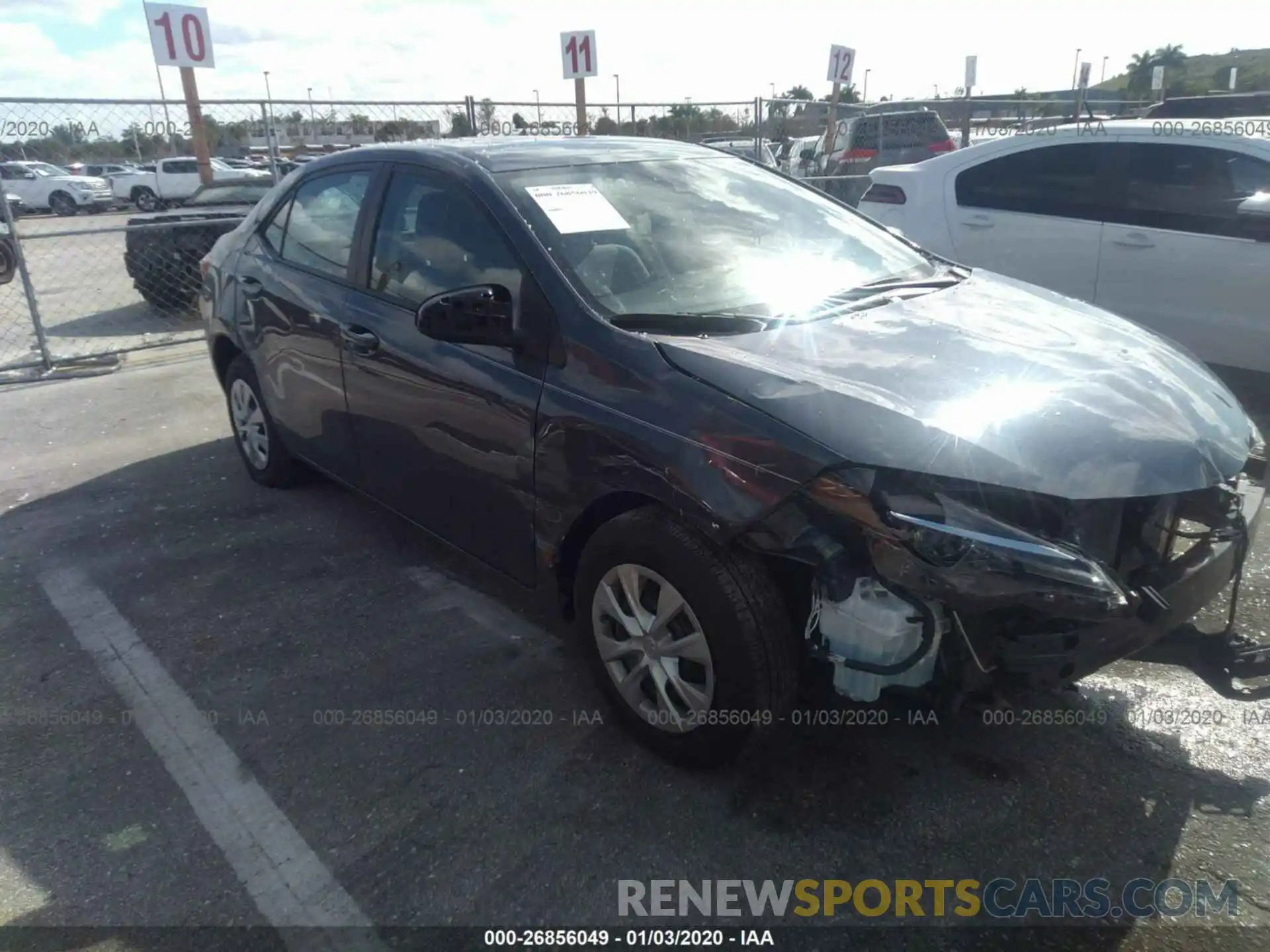 1 Photograph of a damaged car 2T1BURHE5KC182014 TOYOTA COROLLA 2019