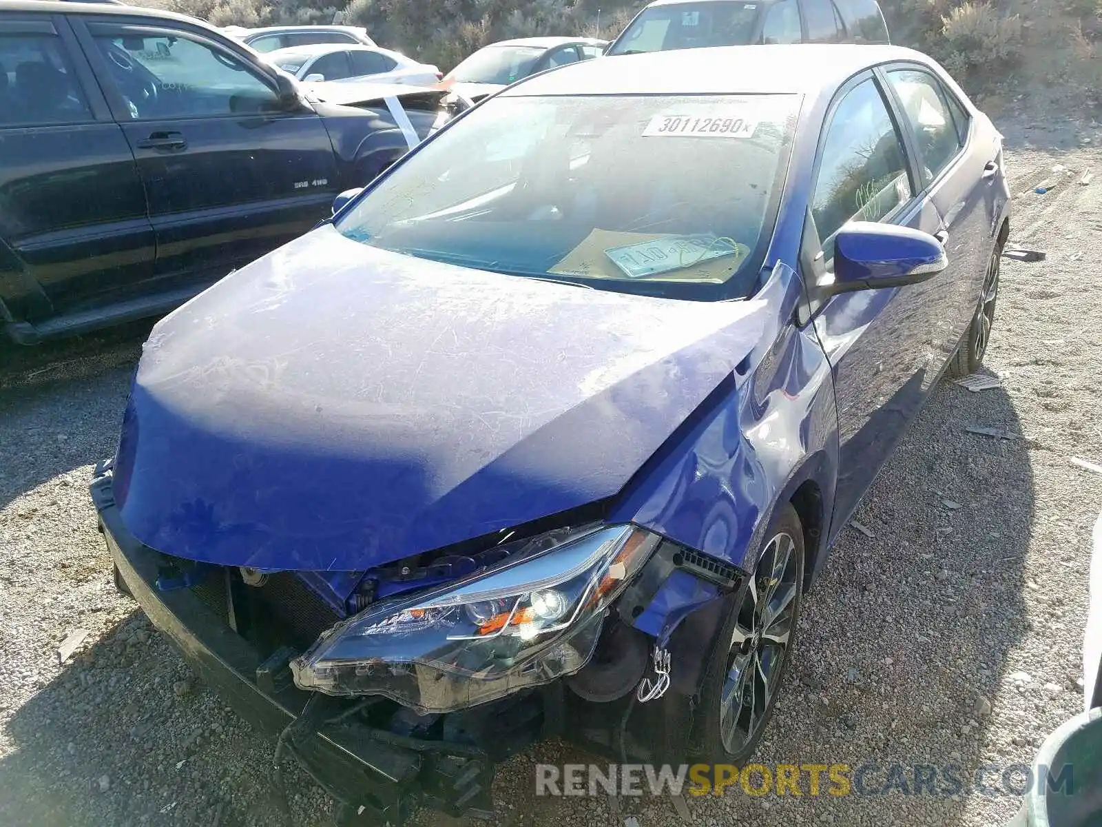 2 Photograph of a damaged car 2T1BURHE5KC182398 TOYOTA COROLLA 2019