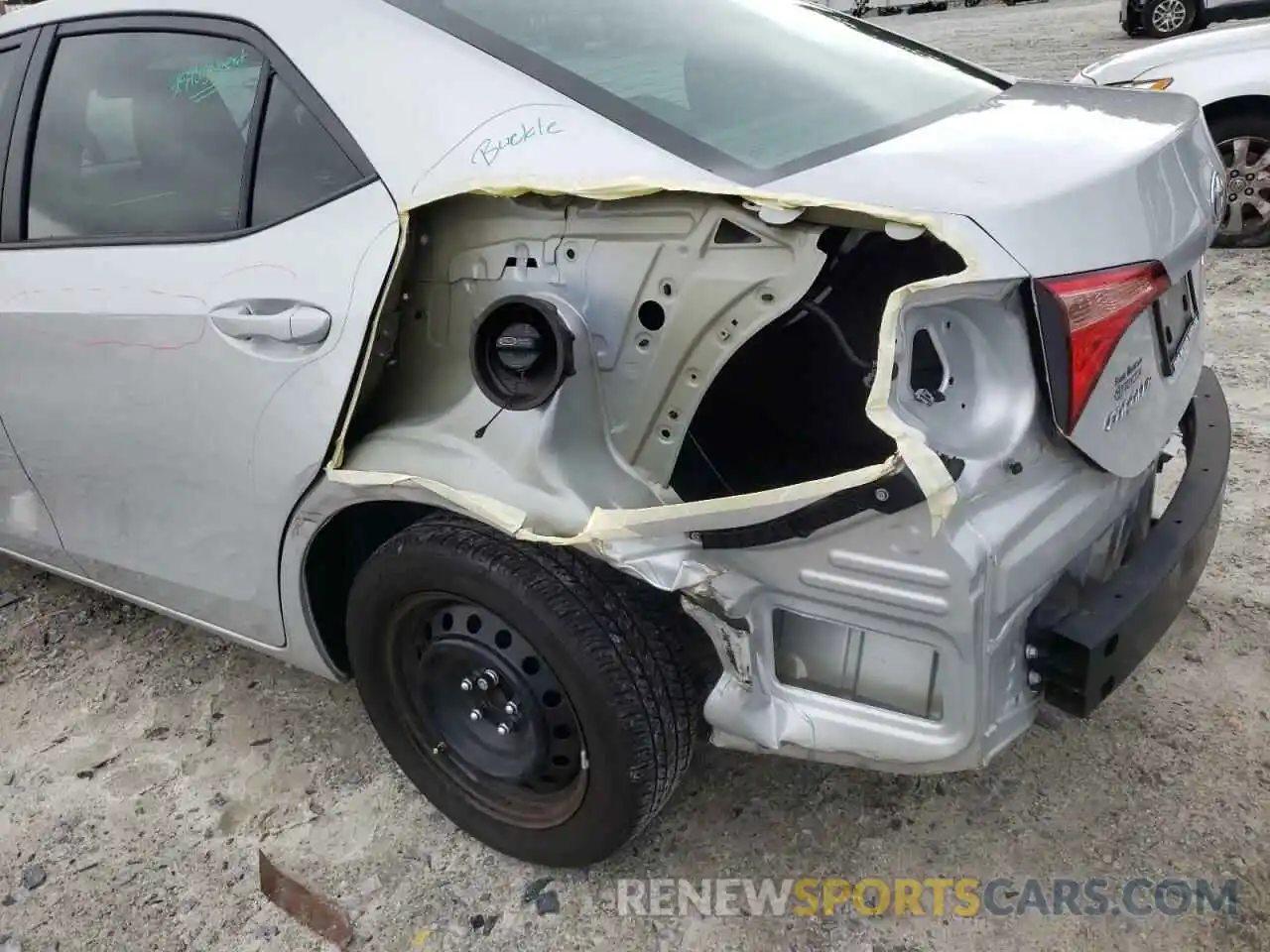 9 Photograph of a damaged car 2T1BURHE5KC185172 TOYOTA COROLLA 2019