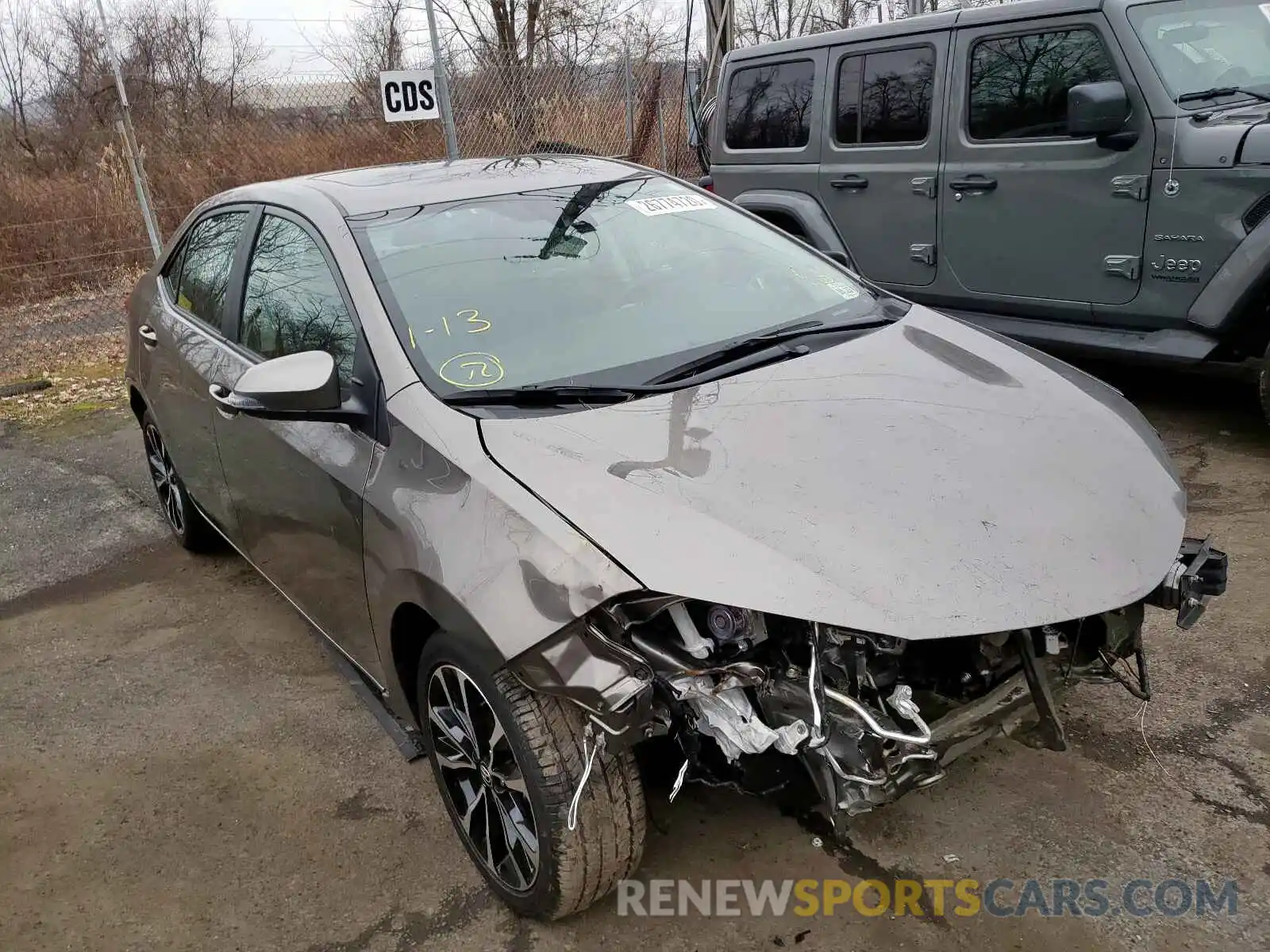 1 Photograph of a damaged car 2T1BURHE5KC191019 TOYOTA COROLLA 2019