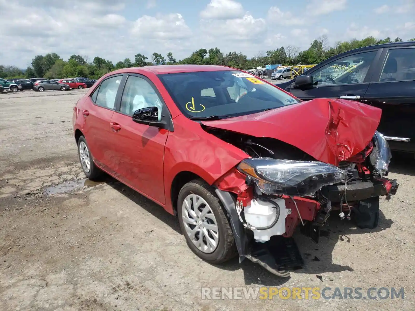 1 Photograph of a damaged car 2T1BURHE5KC192154 TOYOTA COROLLA 2019