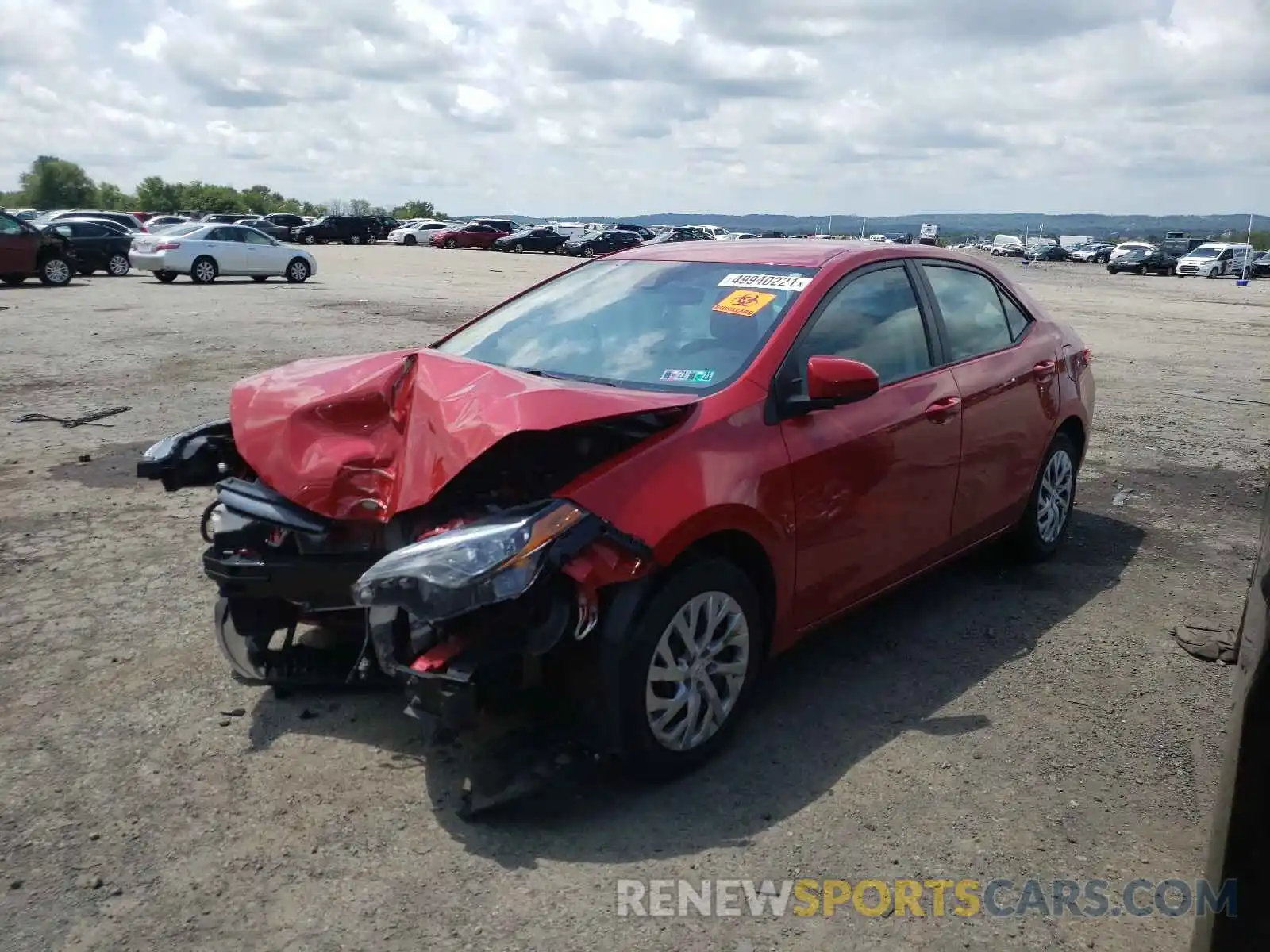 2 Photograph of a damaged car 2T1BURHE5KC192154 TOYOTA COROLLA 2019