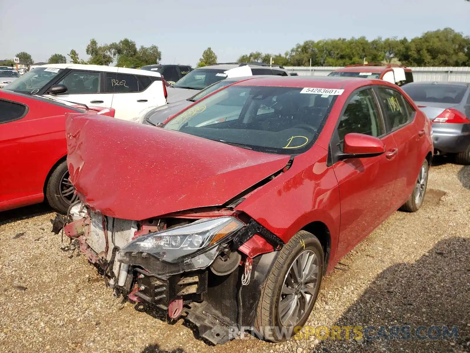 2 Photograph of a damaged car 2T1BURHE5KC196558 TOYOTA COROLLA 2019