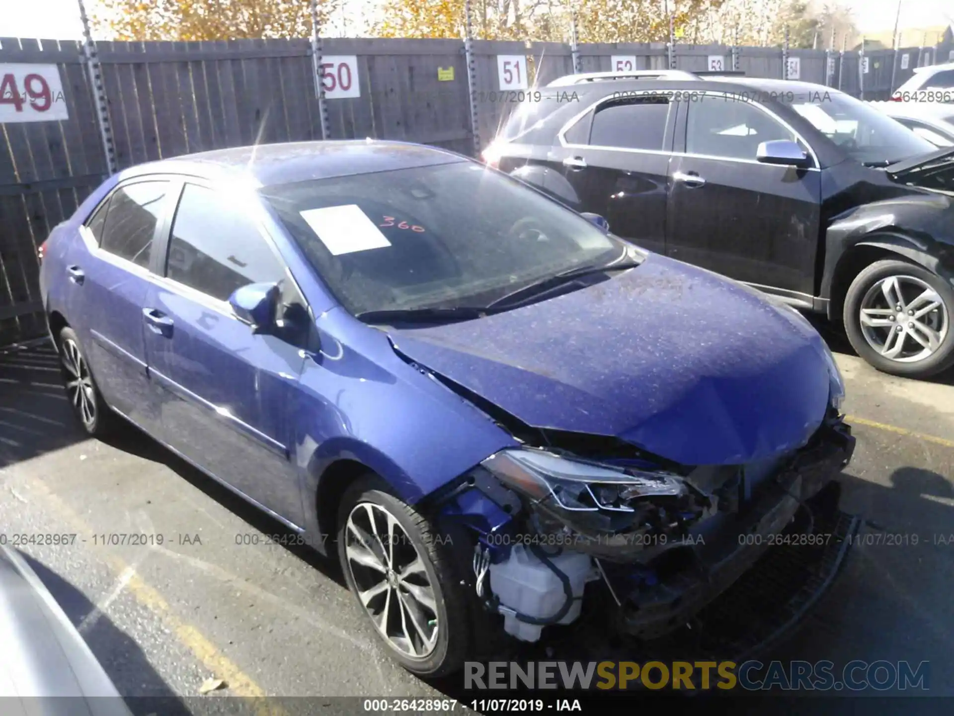 1 Photograph of a damaged car 2T1BURHE5KC199170 TOYOTA COROLLA 2019