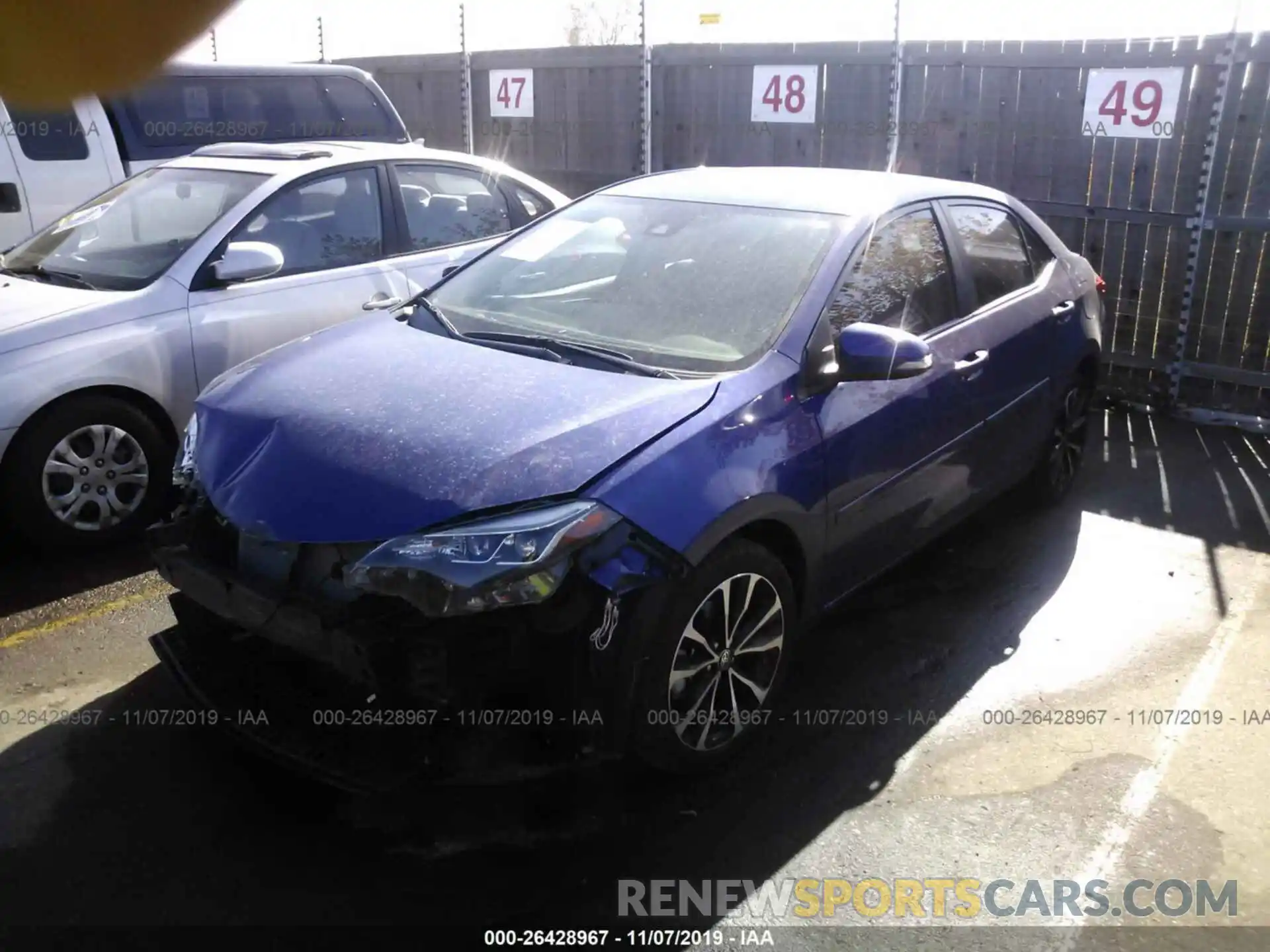 2 Photograph of a damaged car 2T1BURHE5KC199170 TOYOTA COROLLA 2019