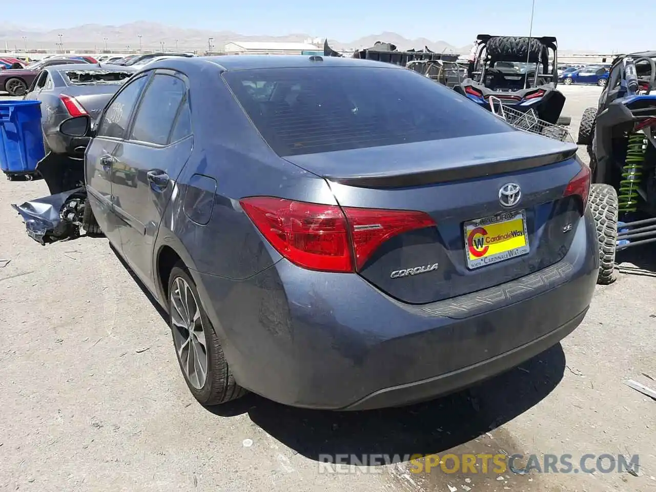 3 Photograph of a damaged car 2T1BURHE5KC199198 TOYOTA COROLLA 2019