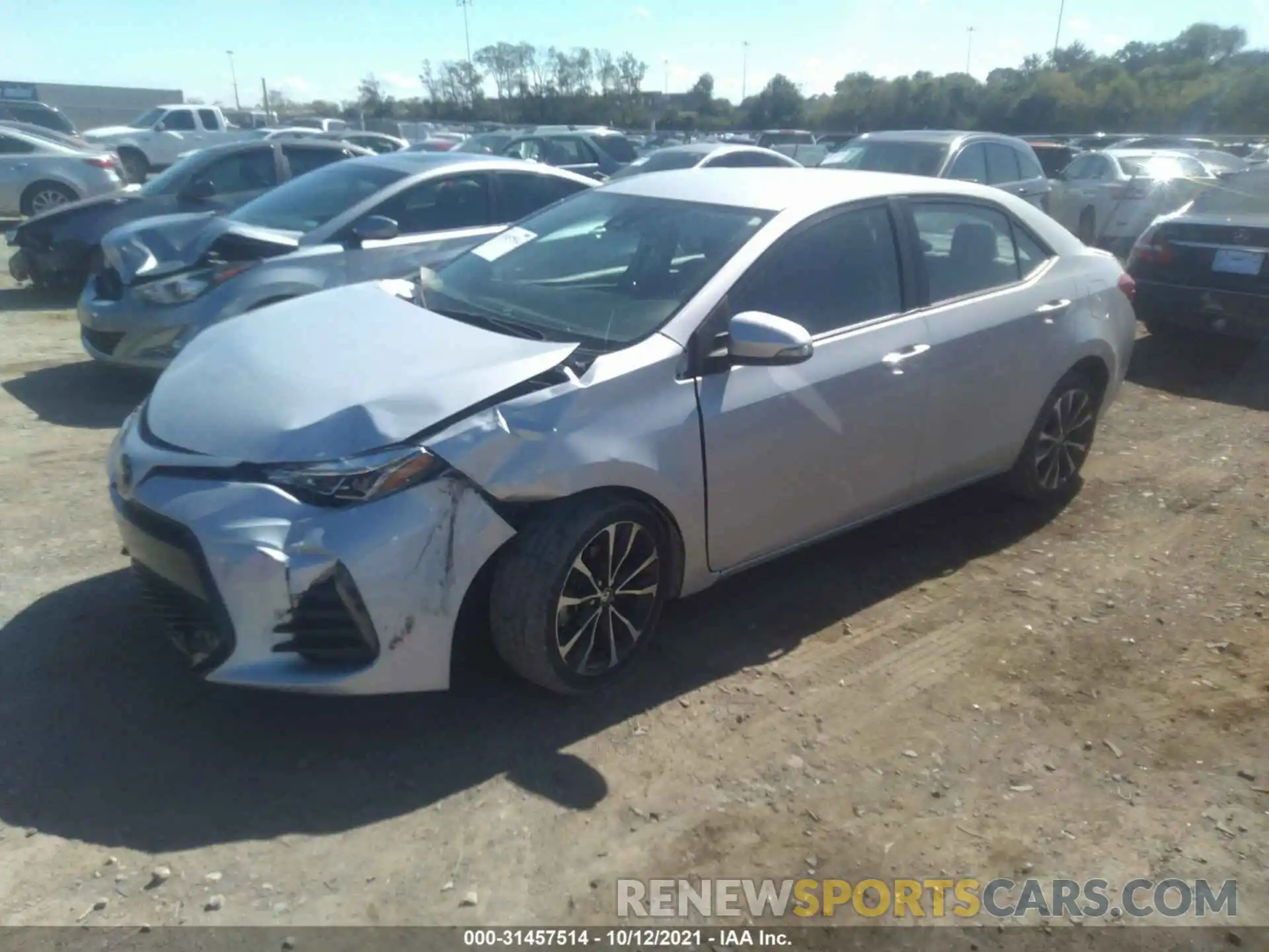 2 Photograph of a damaged car 2T1BURHE5KC199539 TOYOTA COROLLA 2019