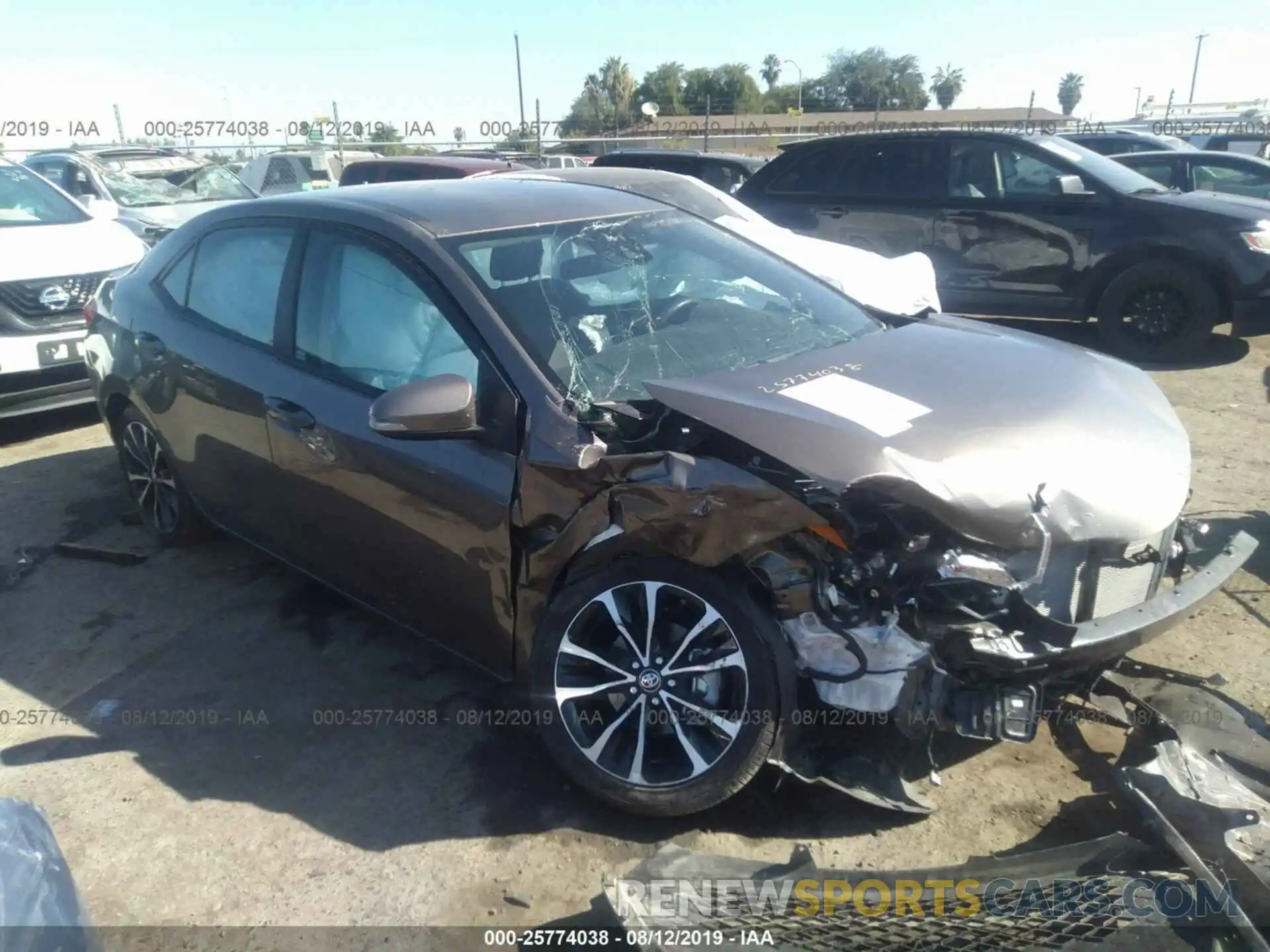 1 Photograph of a damaged car 2T1BURHE5KC202052 TOYOTA COROLLA 2019