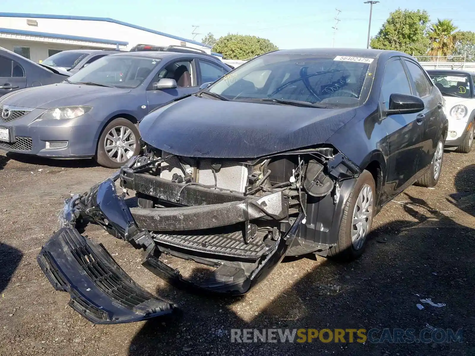 2 Photograph of a damaged car 2T1BURHE5KC203041 TOYOTA COROLLA 2019