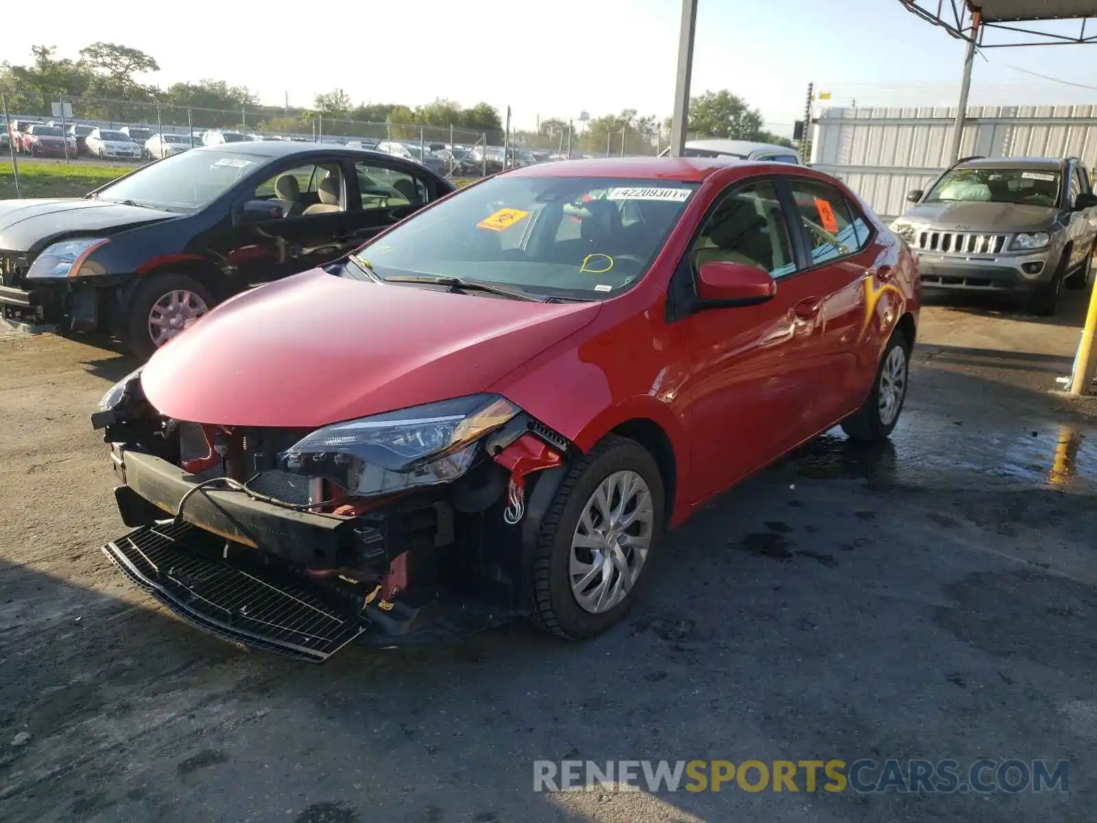 2 Photograph of a damaged car 2T1BURHE5KC203542 TOYOTA COROLLA 2019