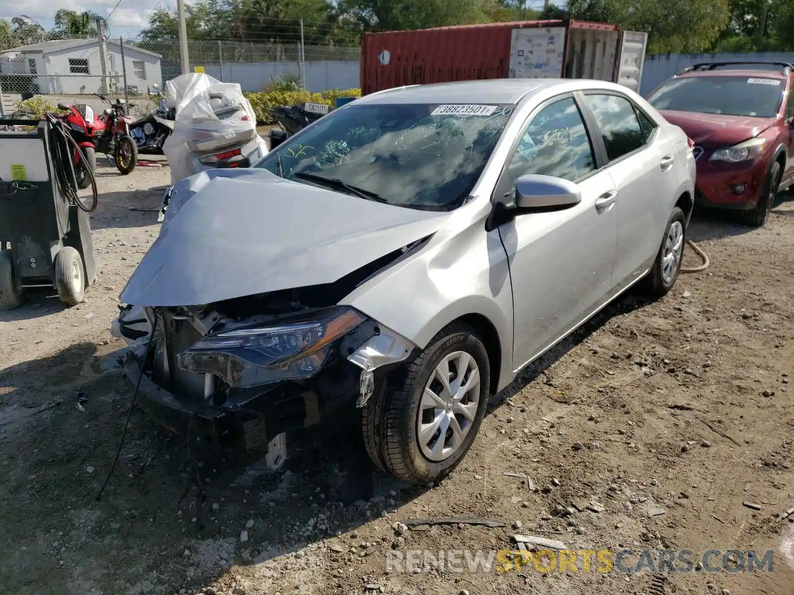 2 Photograph of a damaged car 2T1BURHE5KC206036 TOYOTA COROLLA 2019