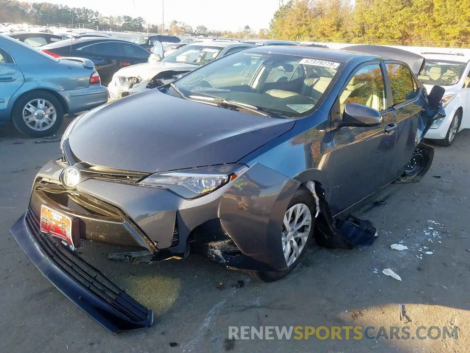 2 Photograph of a damaged car 2T1BURHE5KC207669 TOYOTA COROLLA 2019