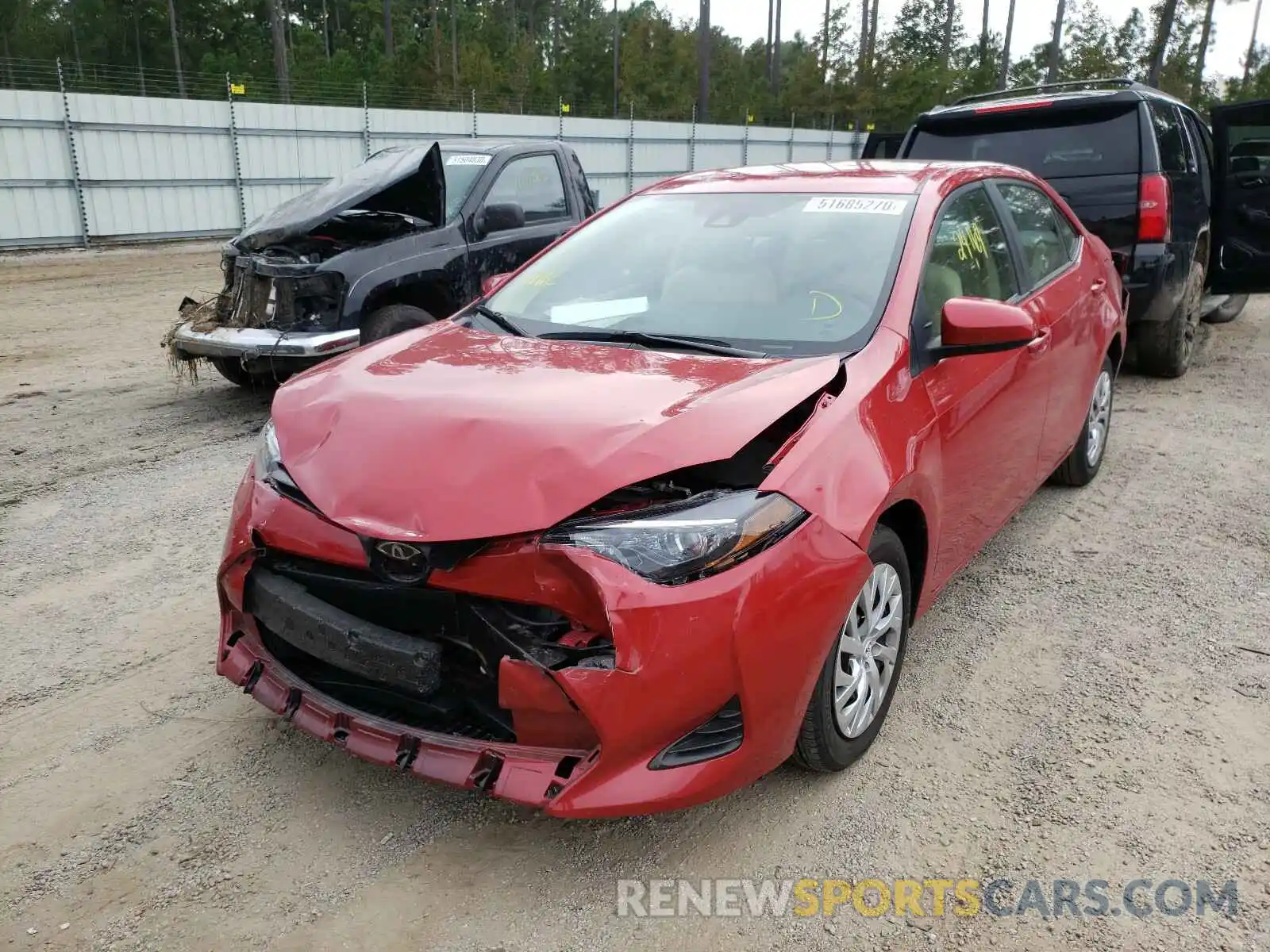 2 Photograph of a damaged car 2T1BURHE5KC208398 TOYOTA COROLLA 2019