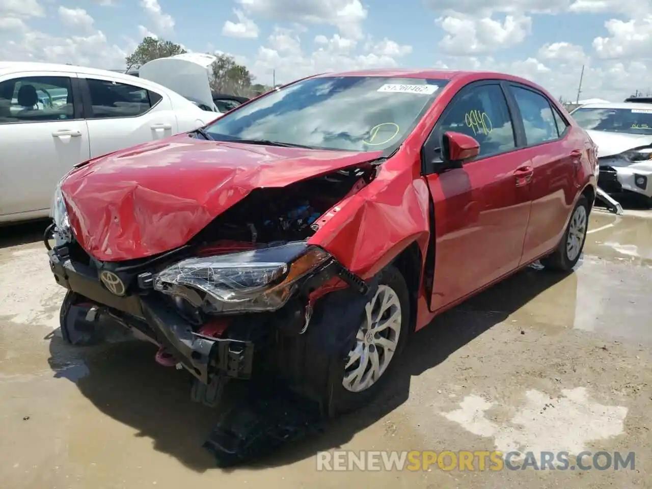 2 Photograph of a damaged car 2T1BURHE5KC209924 TOYOTA COROLLA 2019