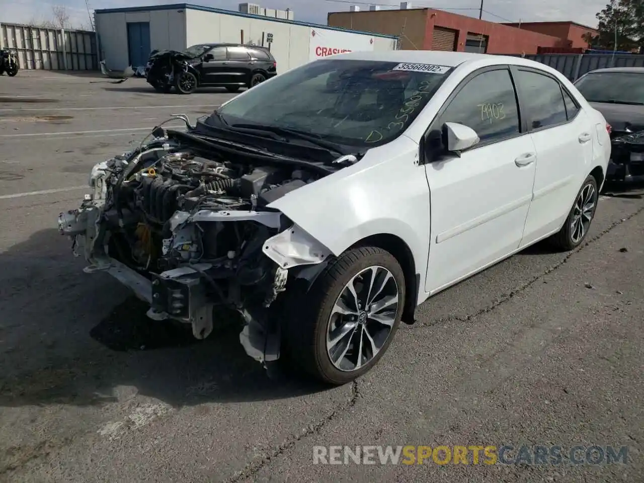 2 Photograph of a damaged car 2T1BURHE5KC211608 TOYOTA COROLLA 2019