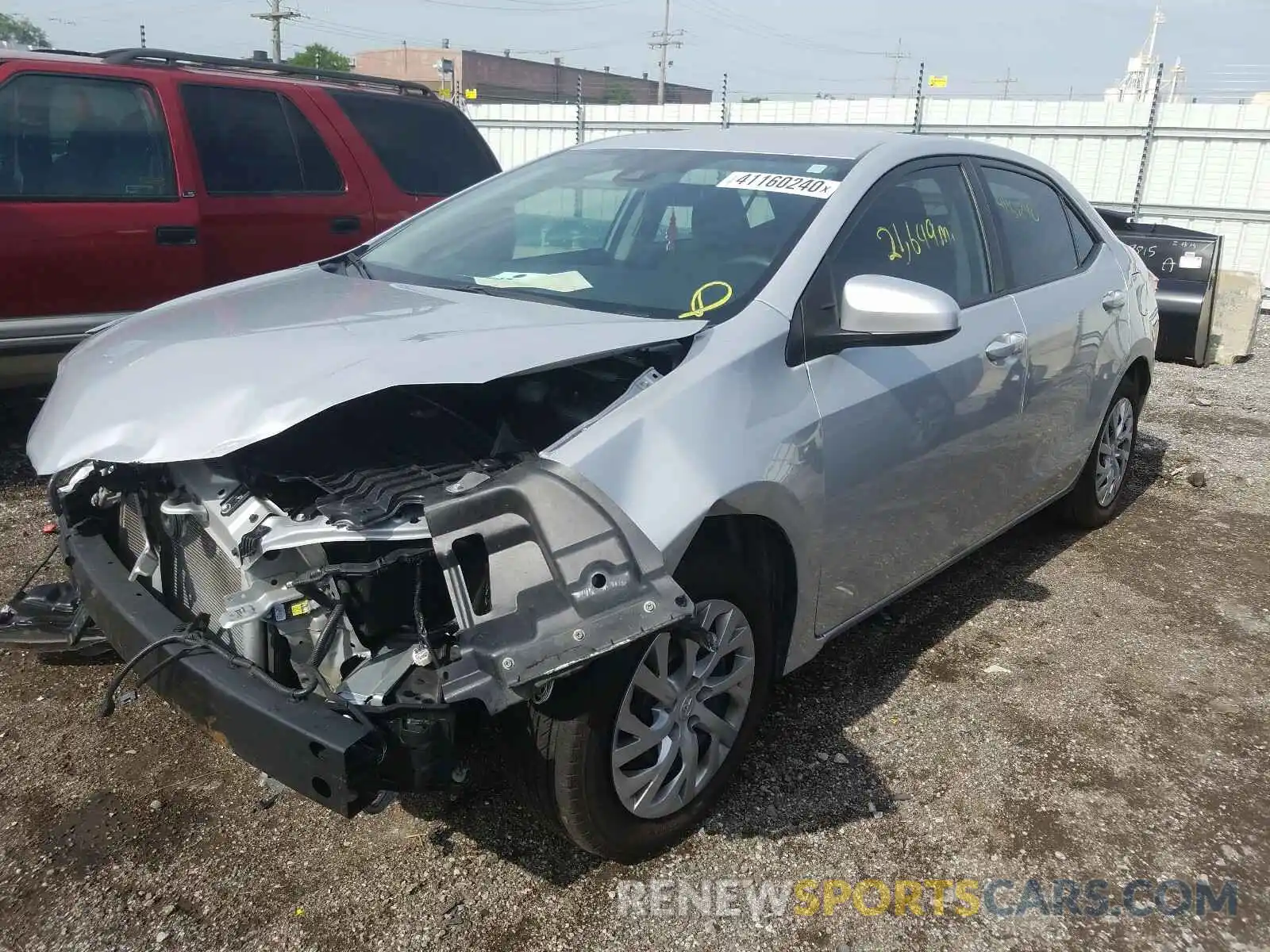 2 Photograph of a damaged car 2T1BURHE5KC212581 TOYOTA COROLLA 2019