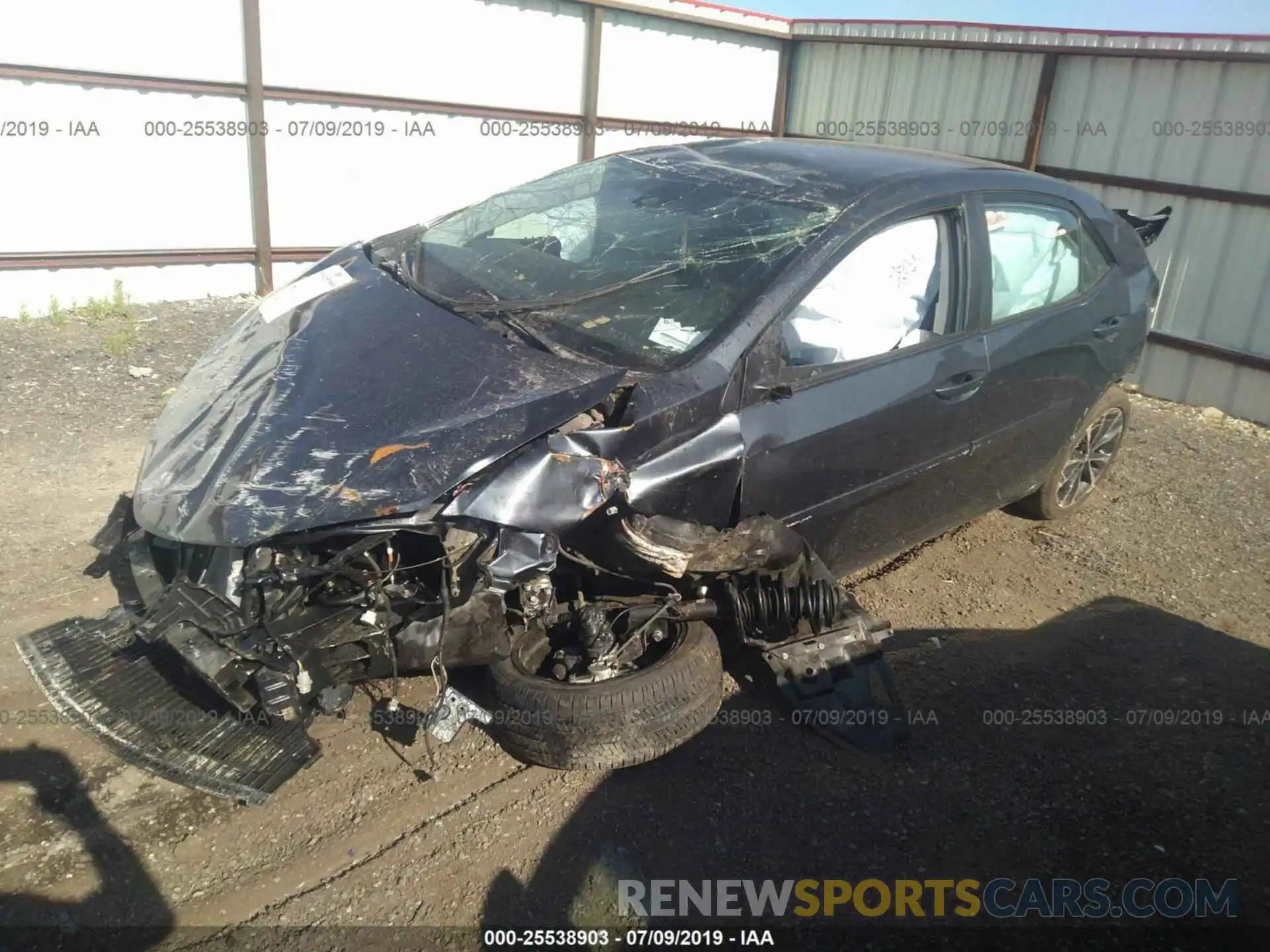 2 Photograph of a damaged car 2T1BURHE5KC213388 TOYOTA COROLLA 2019