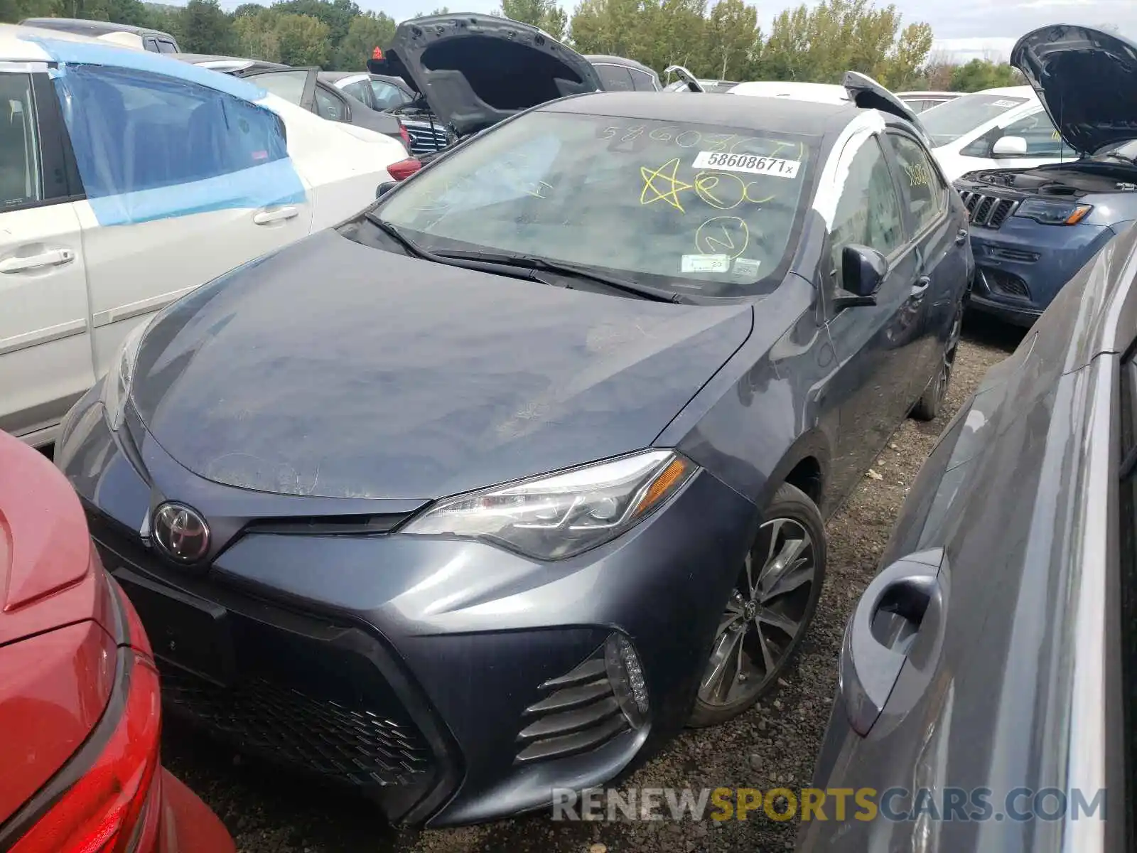 2 Photograph of a damaged car 2T1BURHE5KC215366 TOYOTA COROLLA 2019