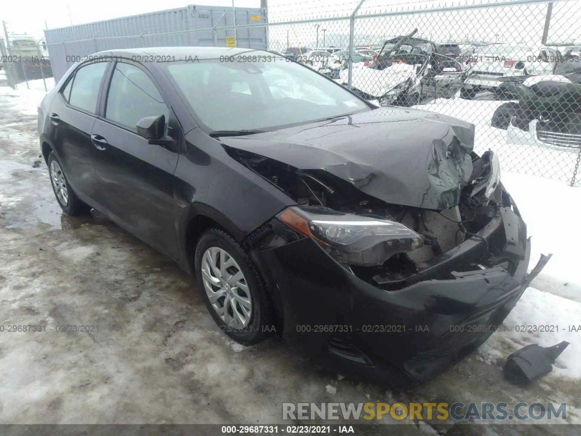 1 Photograph of a damaged car 2T1BURHE5KC217005 TOYOTA COROLLA 2019