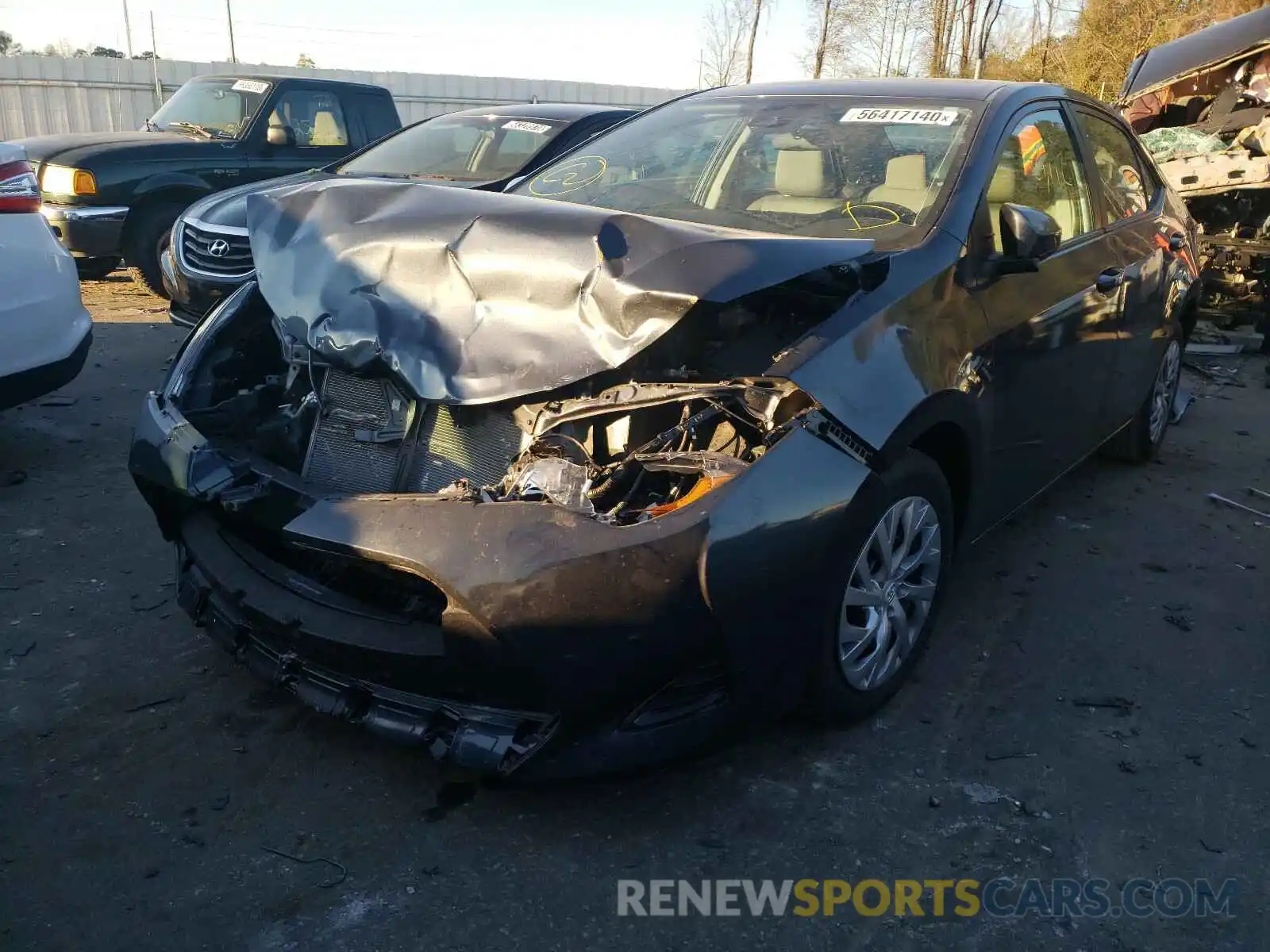 2 Photograph of a damaged car 2T1BURHE5KC217814 TOYOTA COROLLA 2019