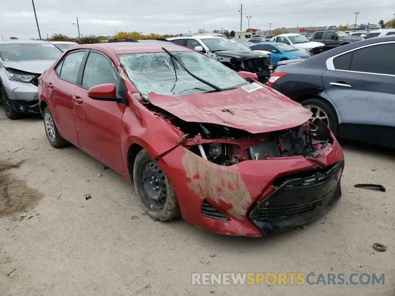 1 Photograph of a damaged car 2T1BURHE5KC219451 TOYOTA COROLLA 2019