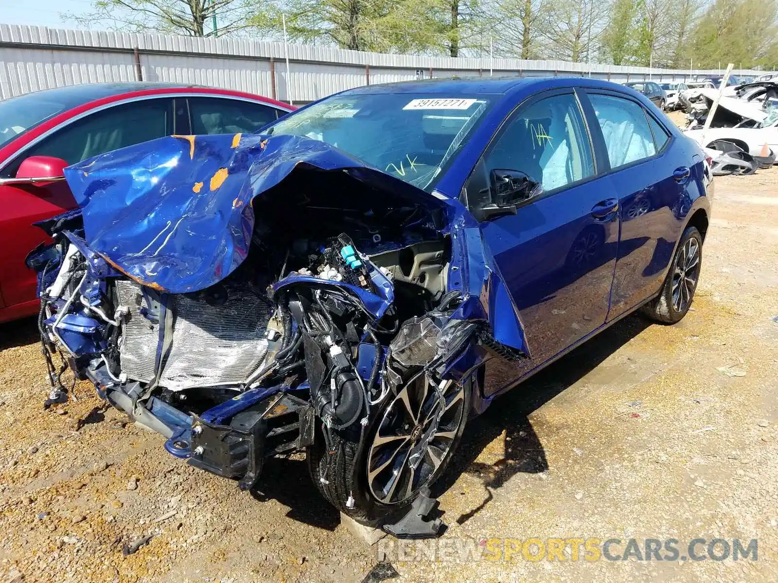 2 Photograph of a damaged car 2T1BURHE5KC219465 TOYOTA COROLLA 2019