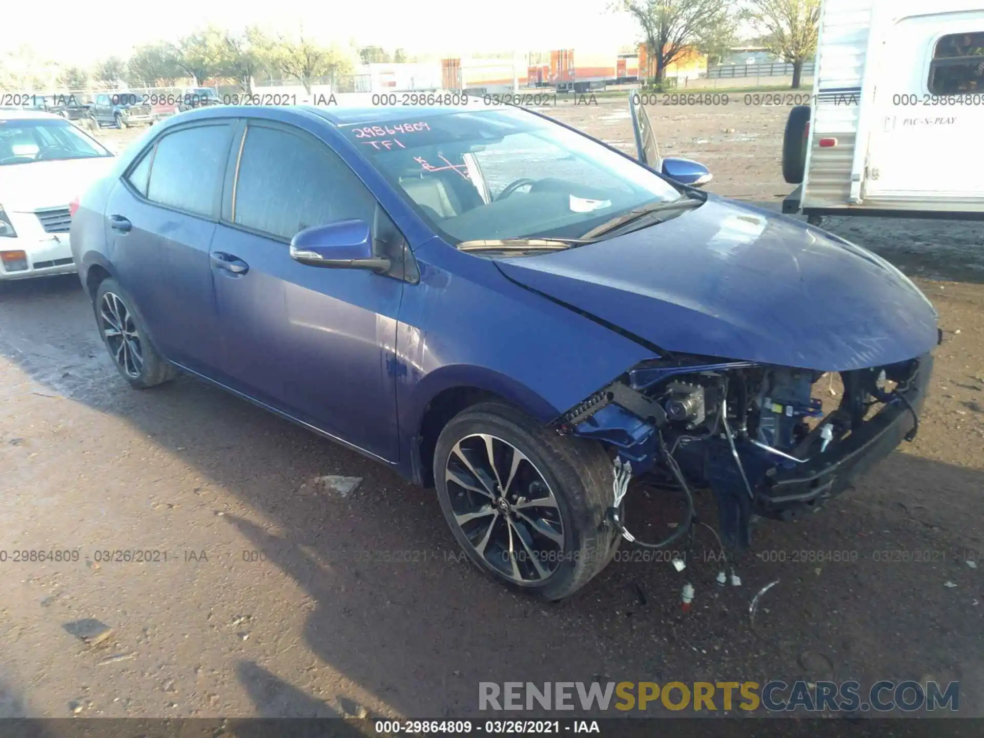 1 Photograph of a damaged car 2T1BURHE5KC220938 TOYOTA COROLLA 2019