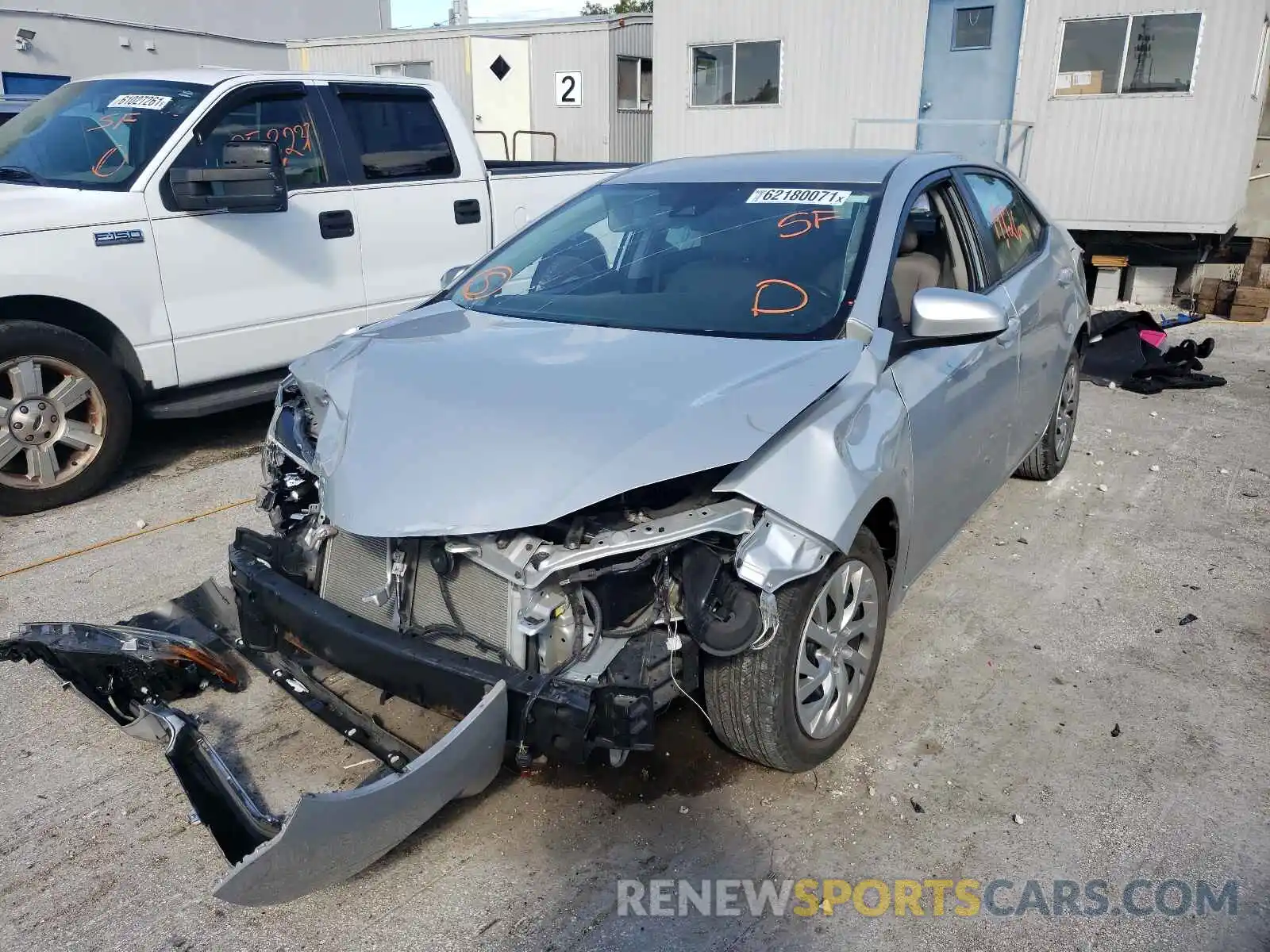 2 Photograph of a damaged car 2T1BURHE5KC221426 TOYOTA COROLLA 2019